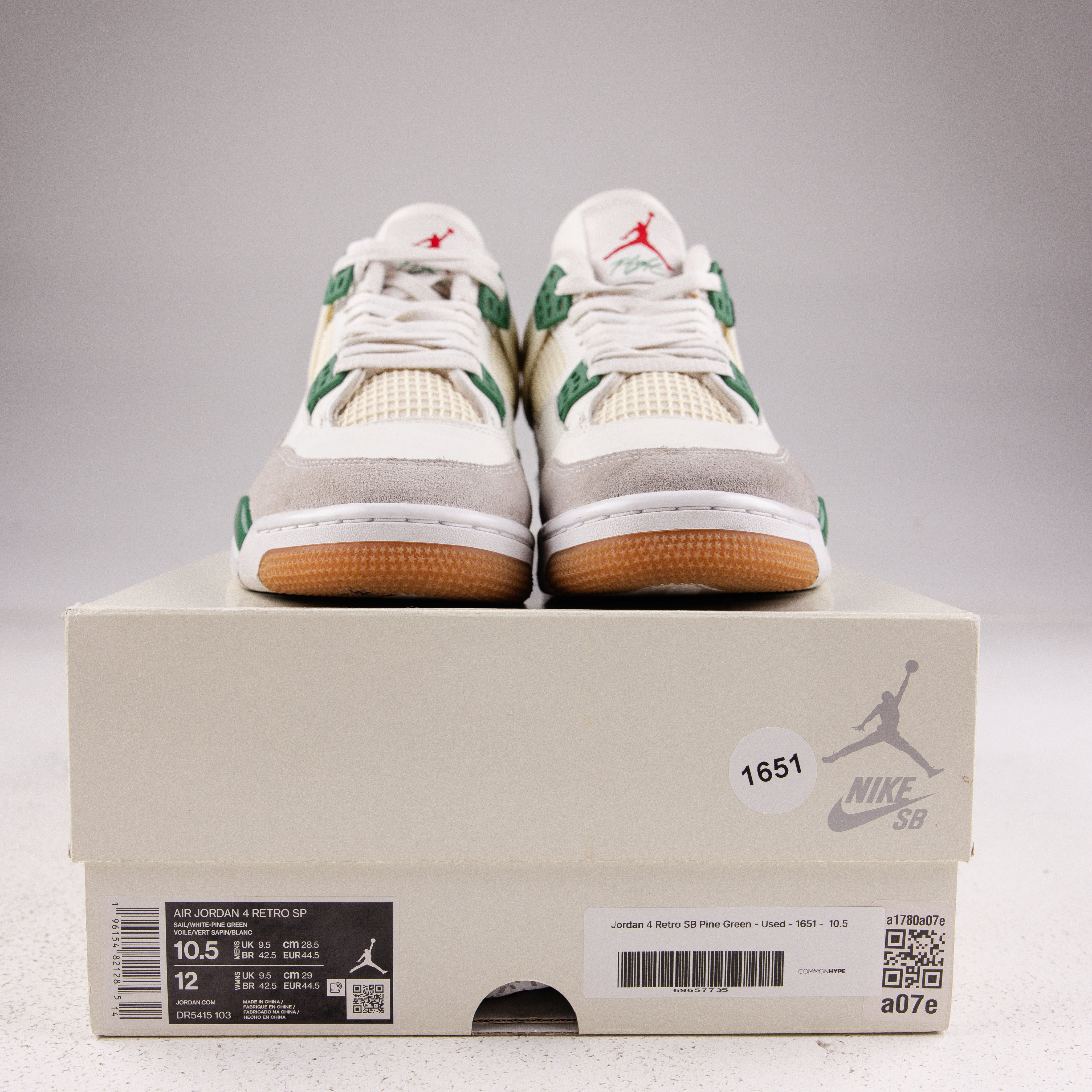 SOLD Jordan 4 Retro SB Pine Green - Used - 1651