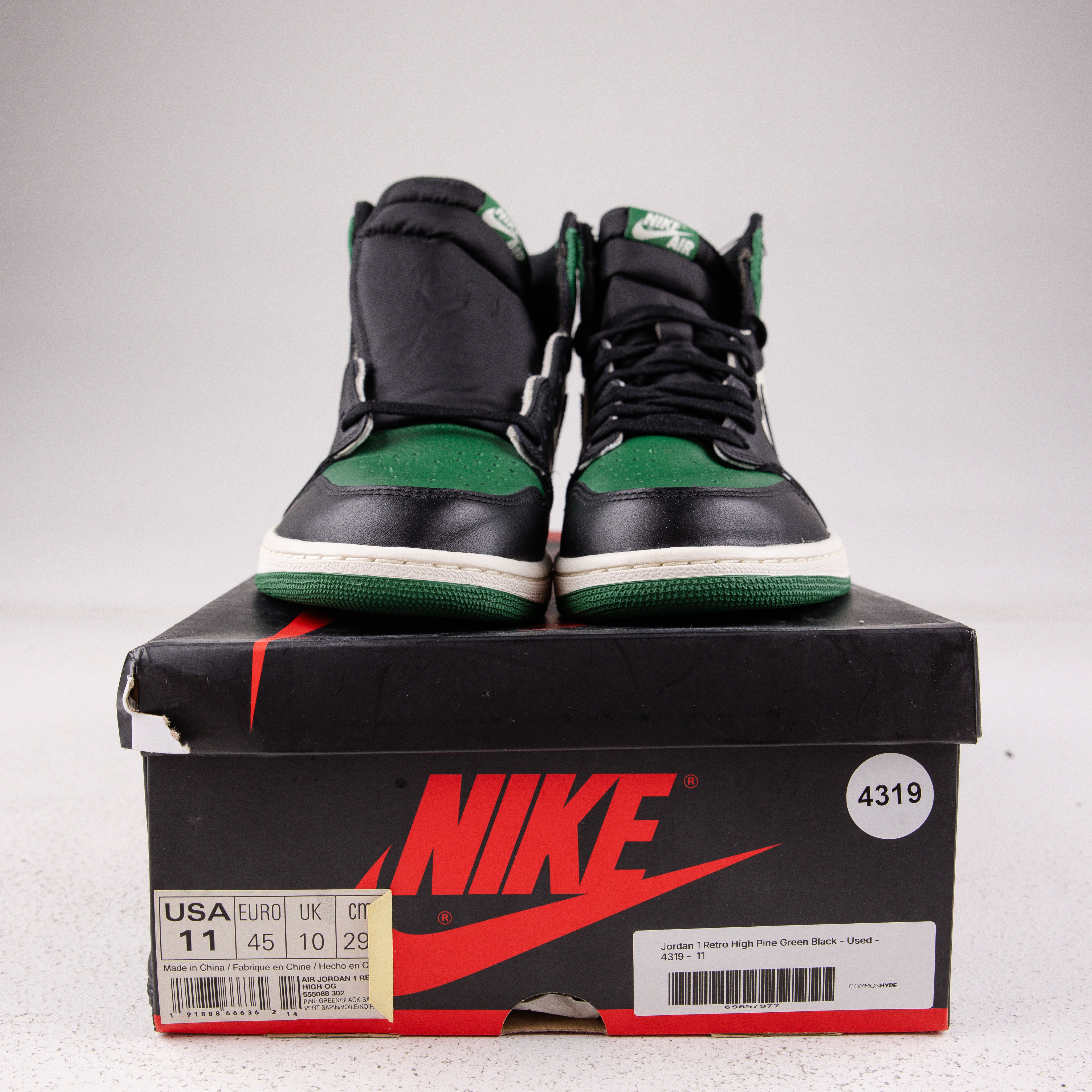 Jordan 1 Retro High Pine Green Black - Used - 4319