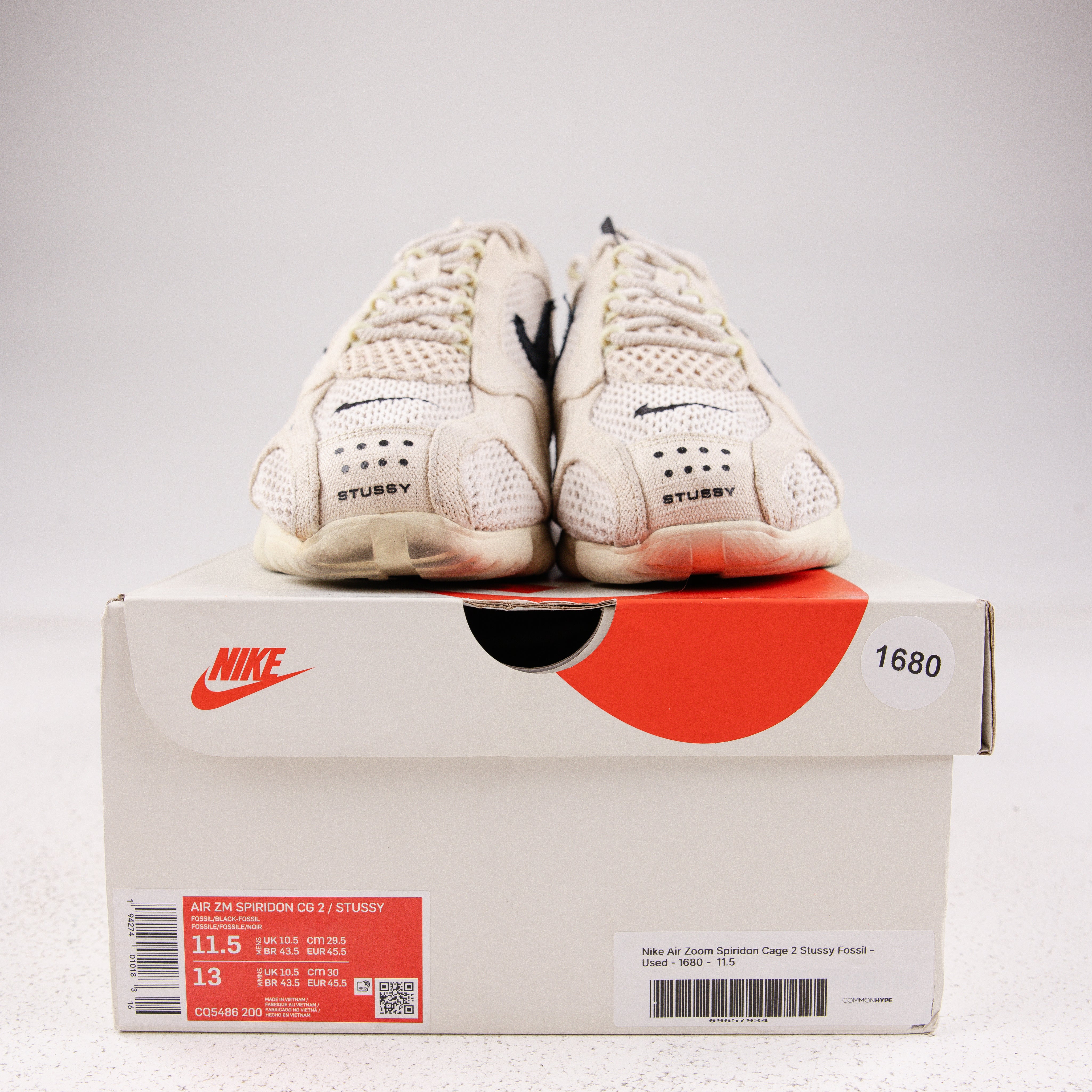 Nike Air Zoom Spiridon Cage 2 Stussy Fossil - Used - 1680