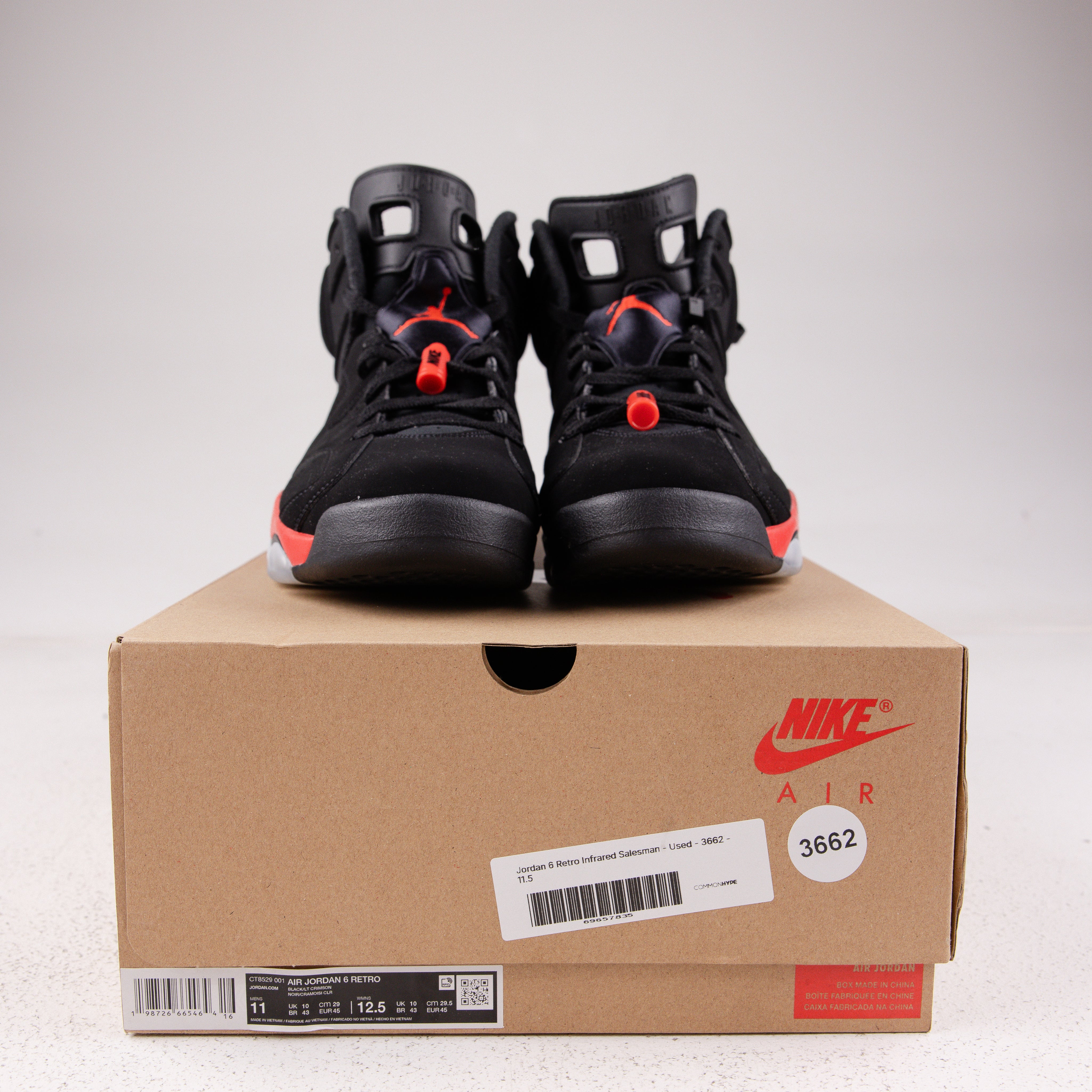 Jordan 6 Retro Infrared Salesman - Used - 3662