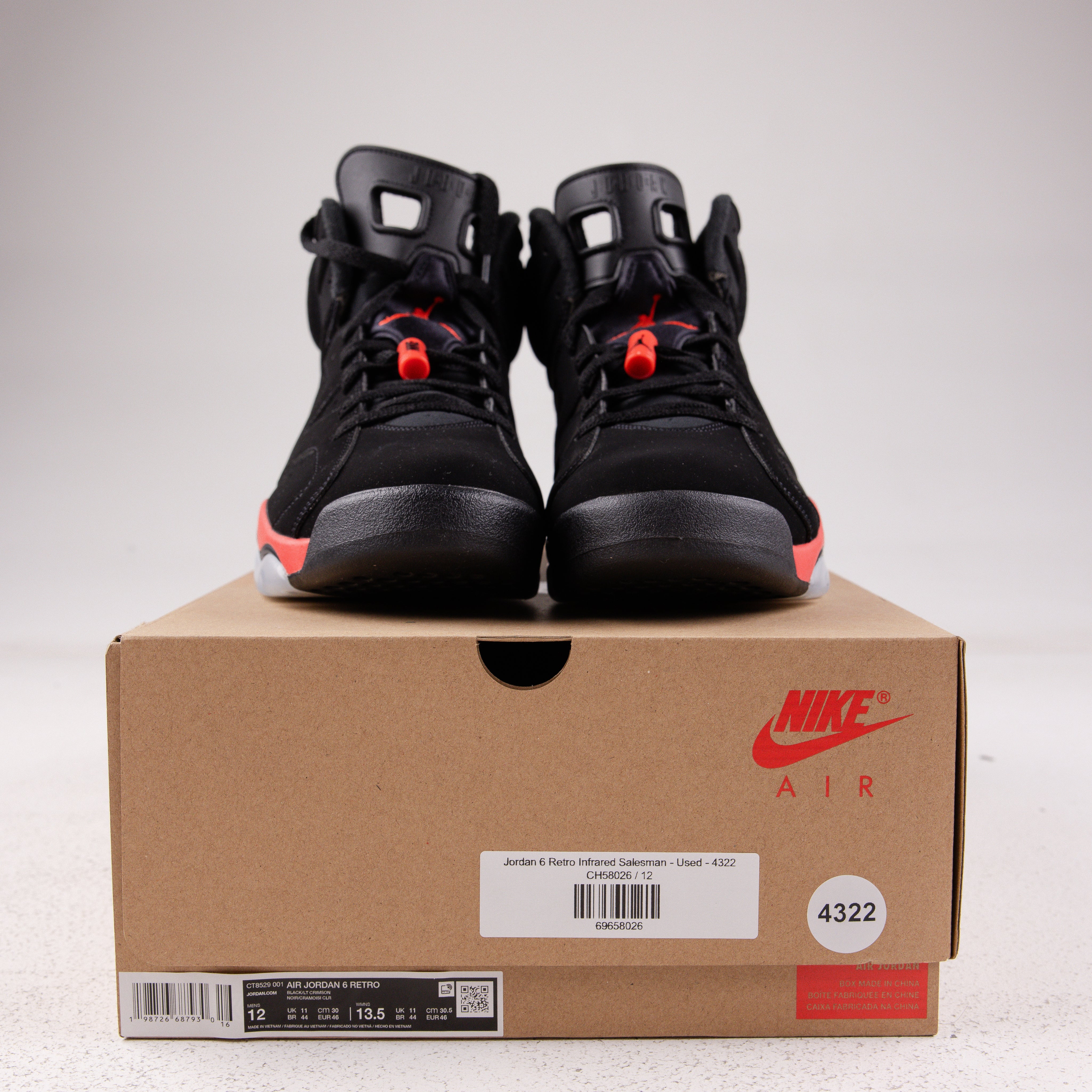 Jordan 6 Retro Infrared Salesman - Used - 4322