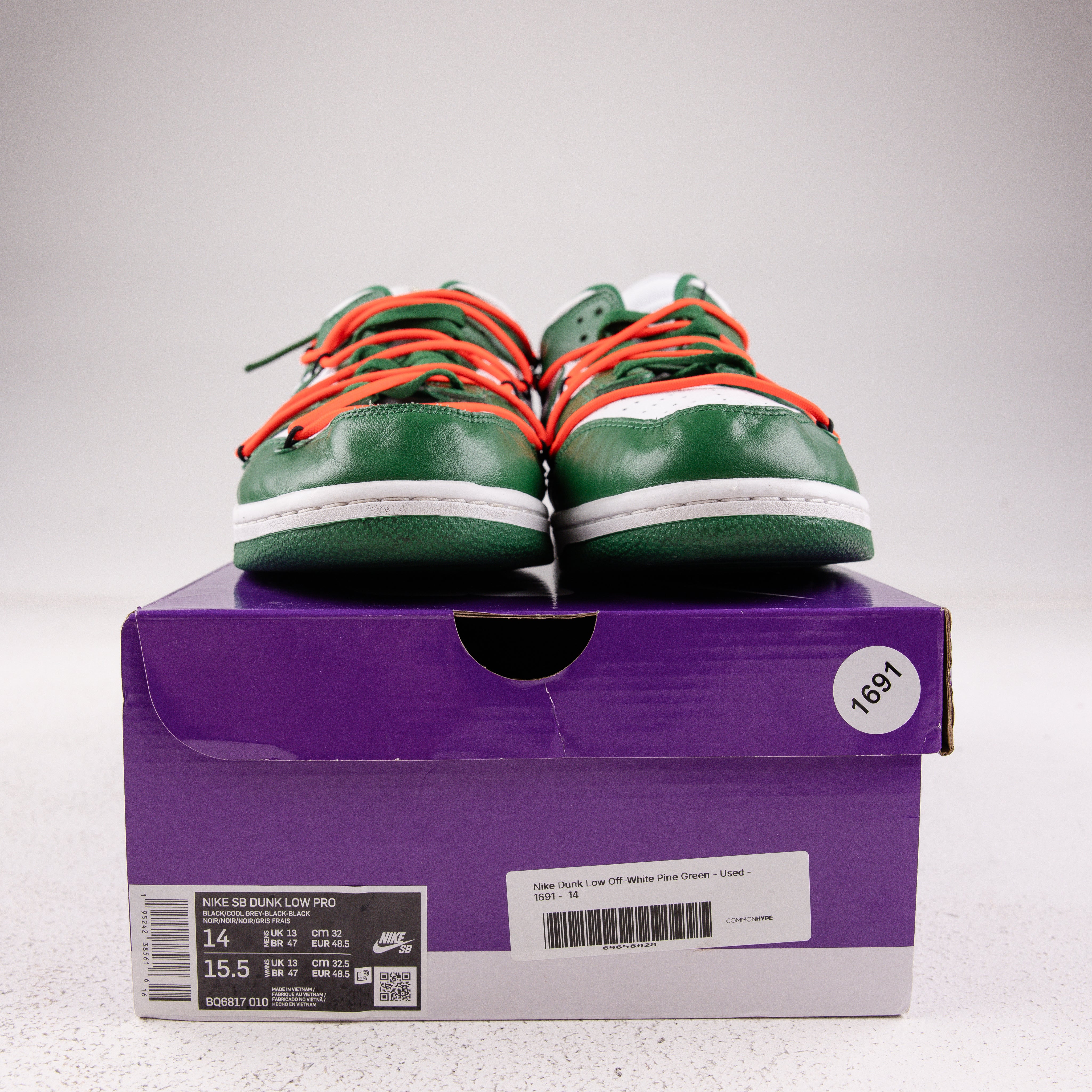 Nike Dunk Low Off-White Pine Green - Used - 1691