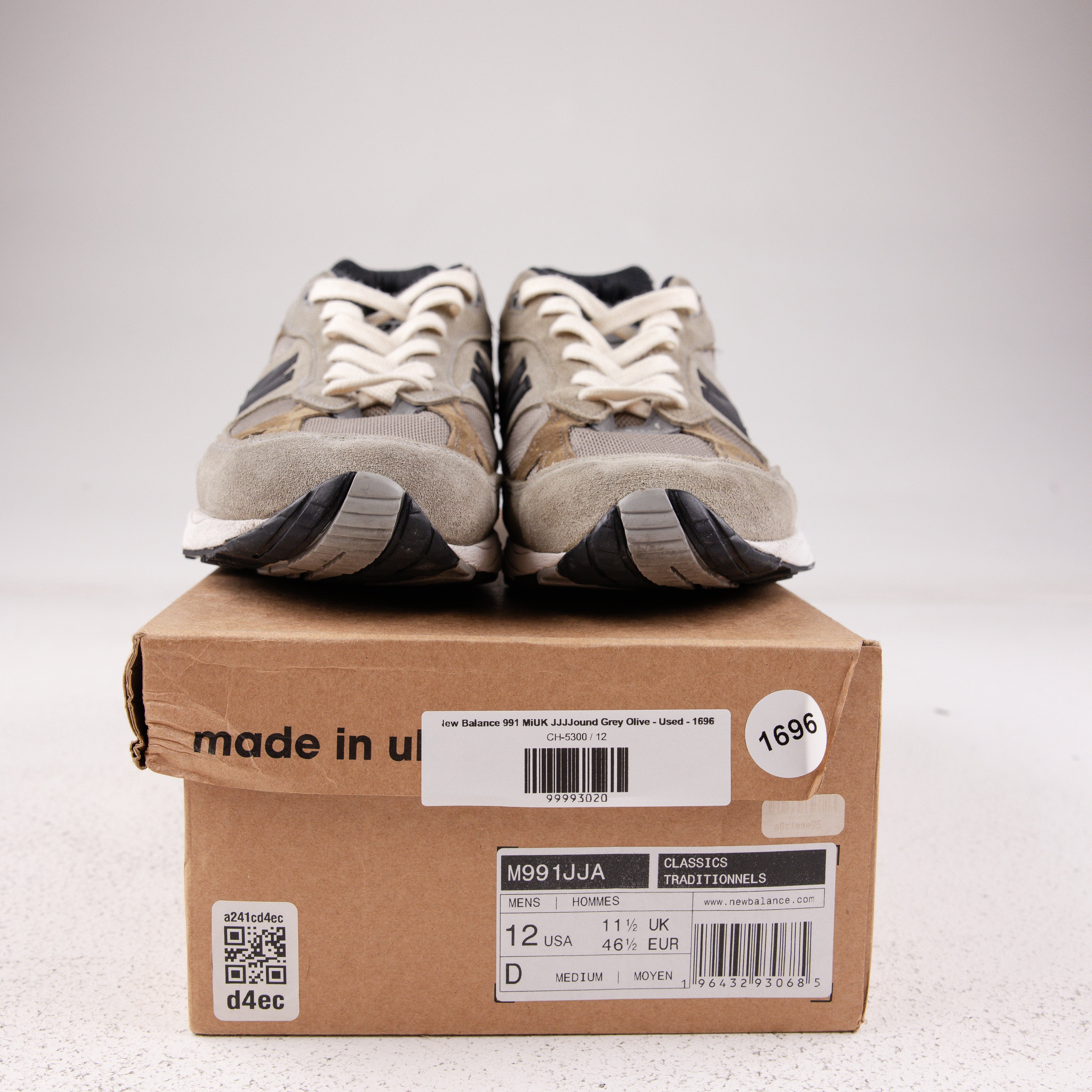 New Balance 991 MiUK JJJJound Grey Olive - Used - 1696