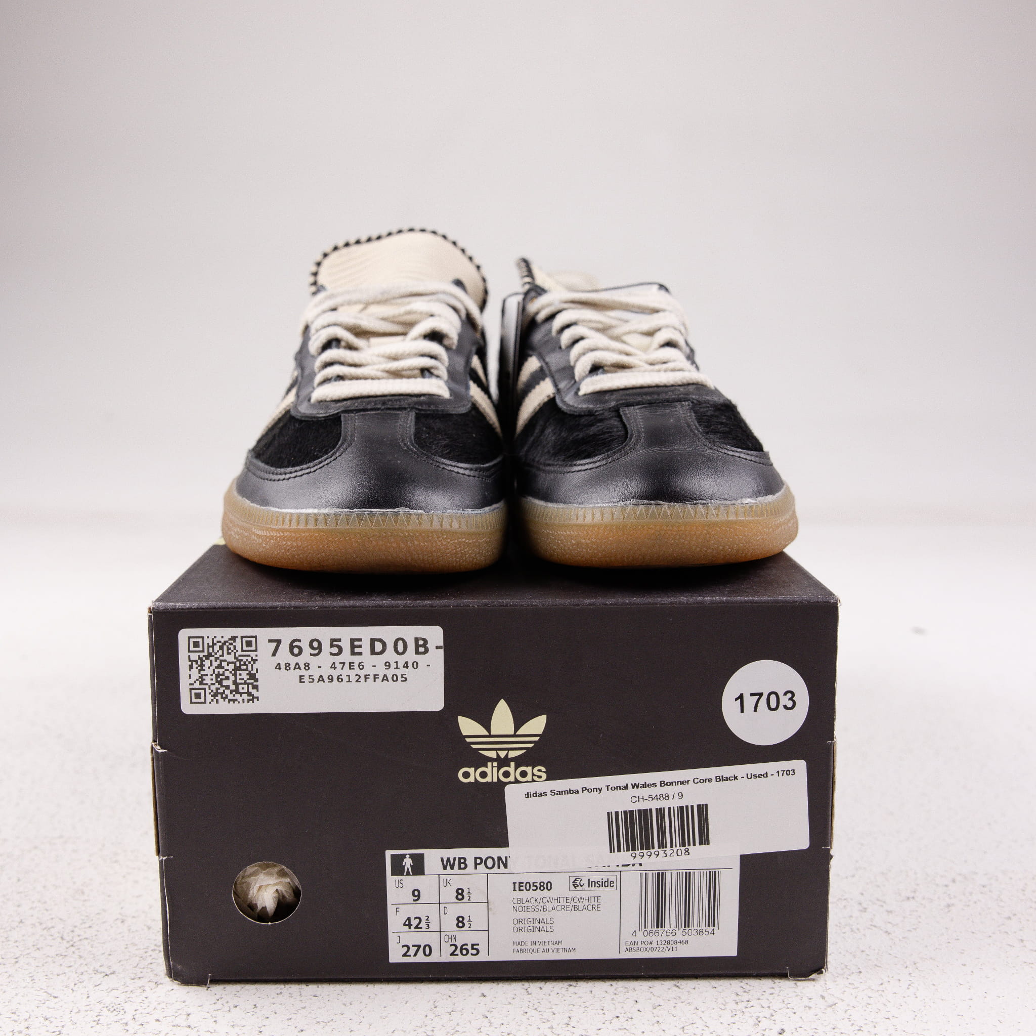 adidas Samba Pony Tonal Wales Bonner Core Black - Used - 1703