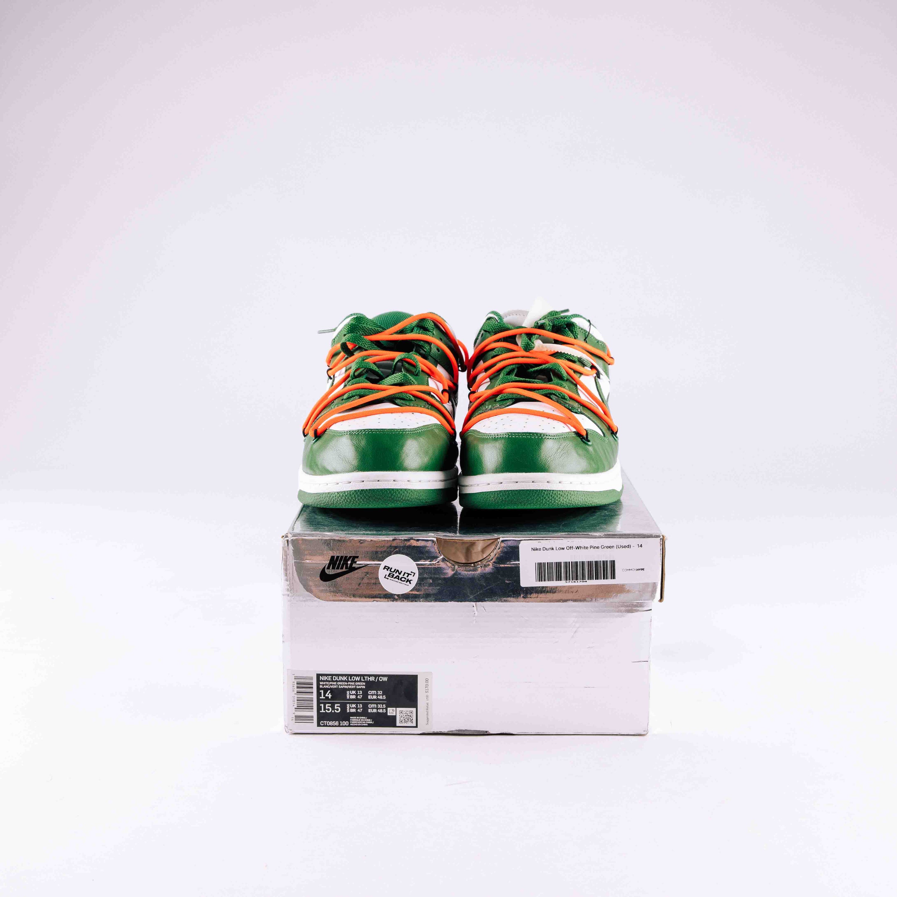 Nike Dunk Low Off-White Pine Green (Used)