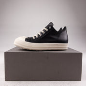 Rick Owens Concordians Low Sneaks Full Grain Cow Leather Black Milk - Used - 1700