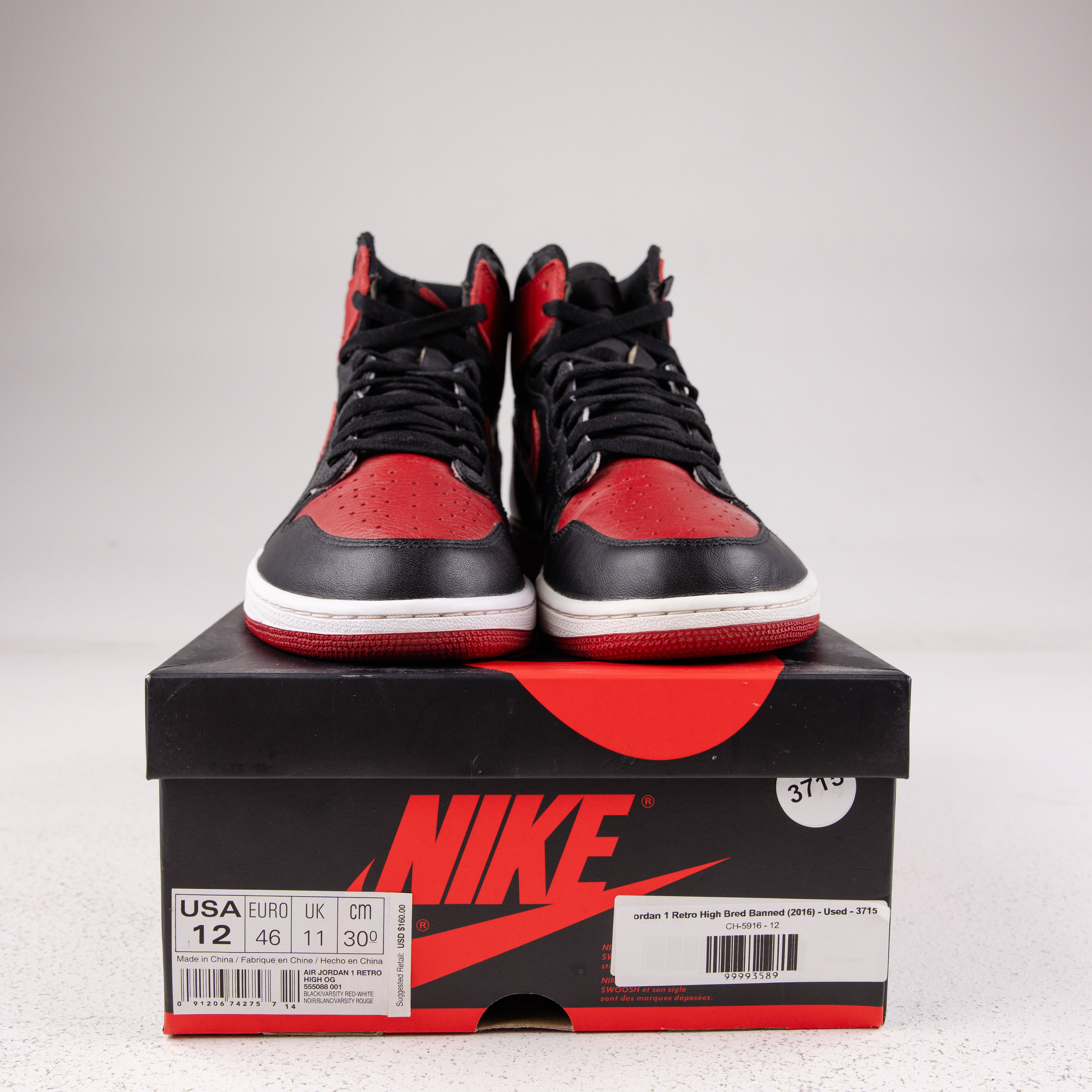 Jordan 1 Retro High Bred Banned (2016) - Used - 3715