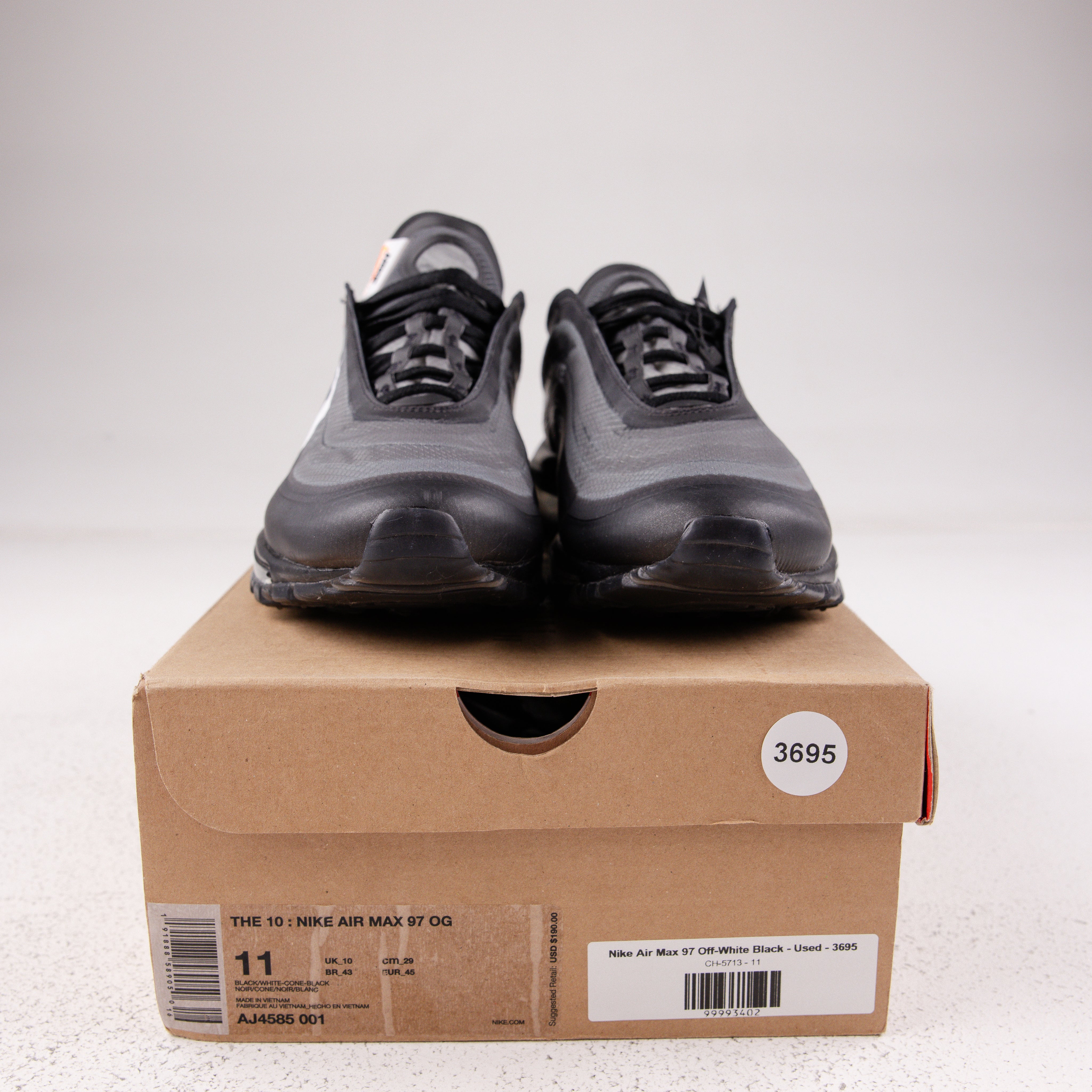 Nike Air Max 97 Off-White Black - Used - 3695
