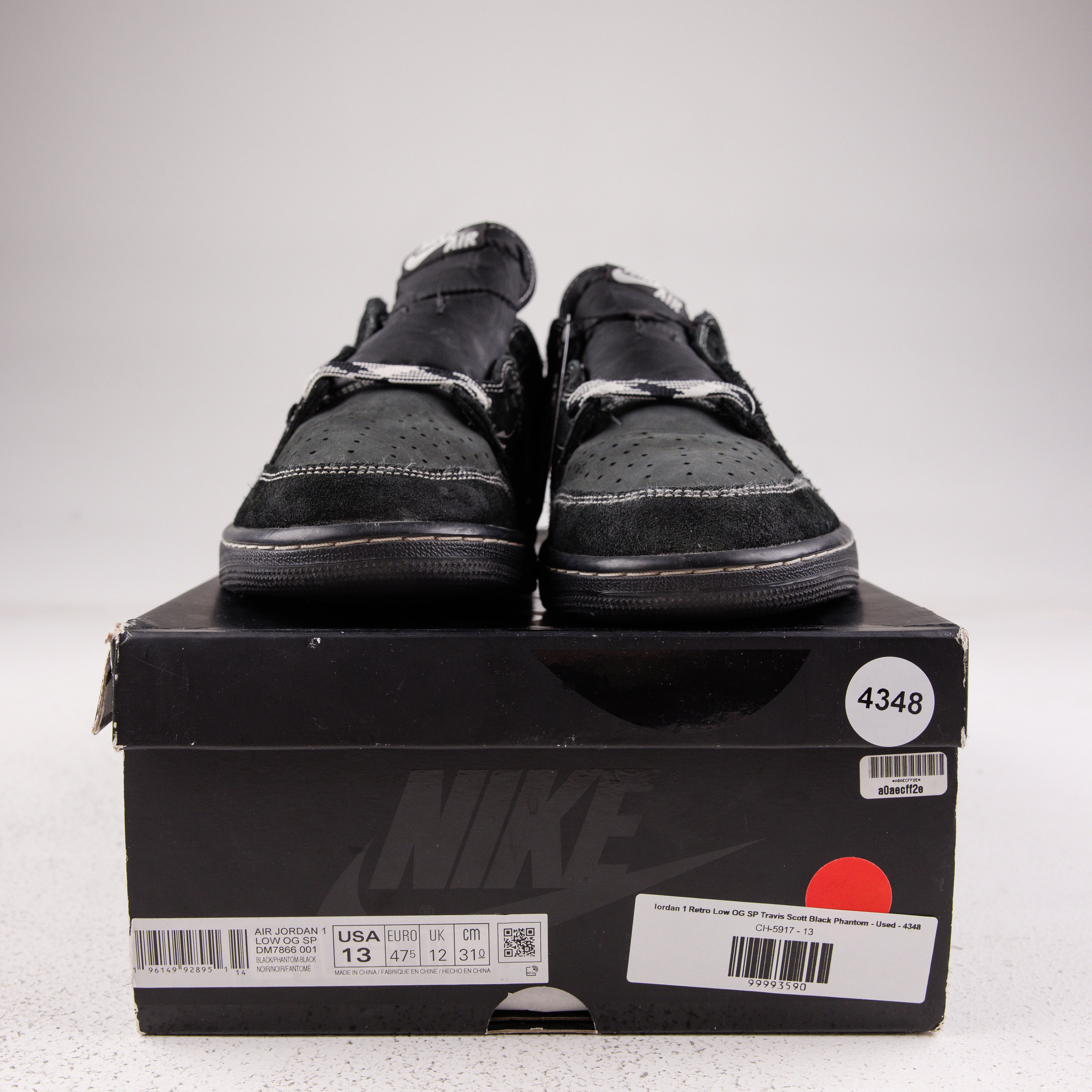 Jordan 1 Retro Low OG SP Travis Scott Black Phantom - Used - 4348