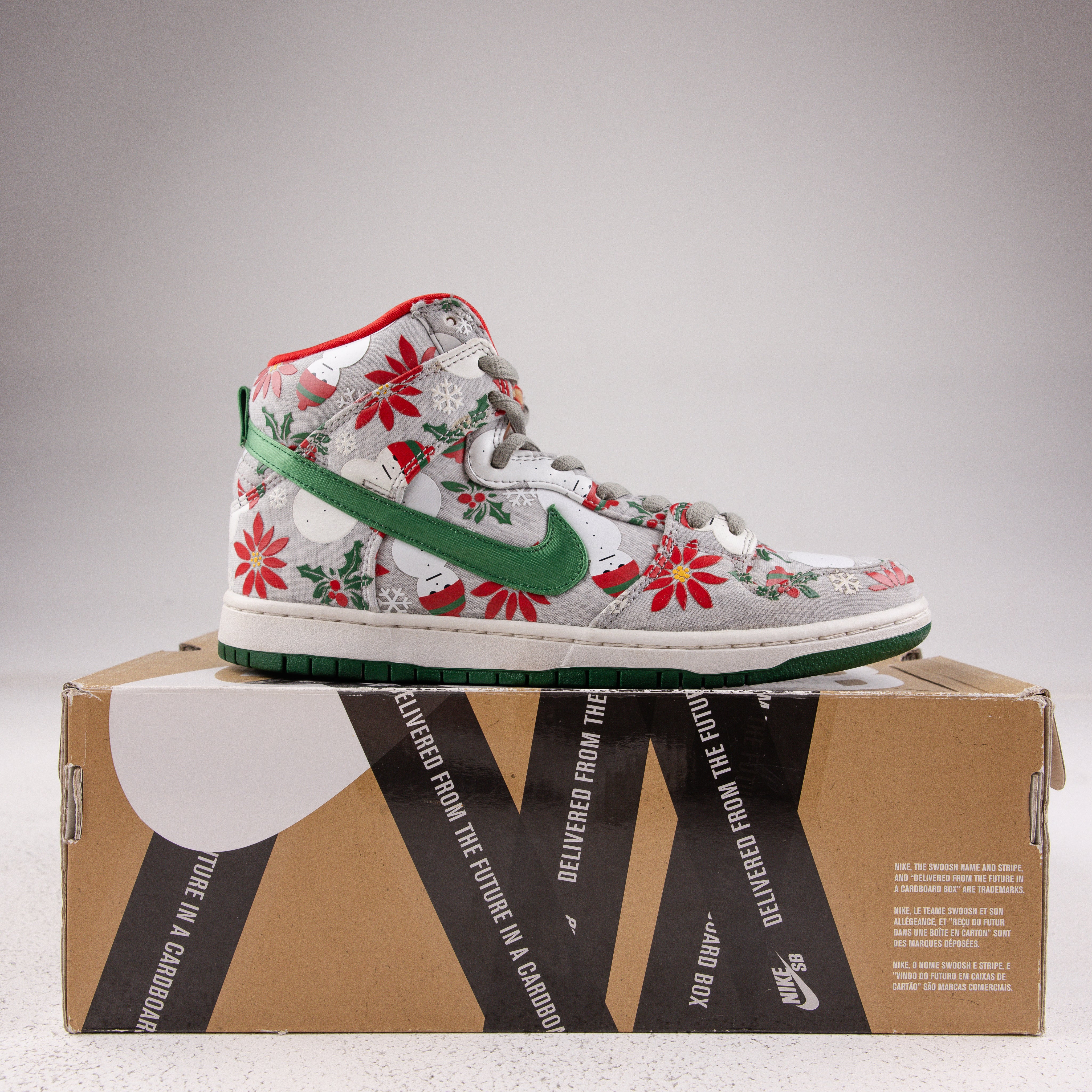 Nike SB Dunk High Concepts Ugly Christmas Sweater Grey - Used - 1670