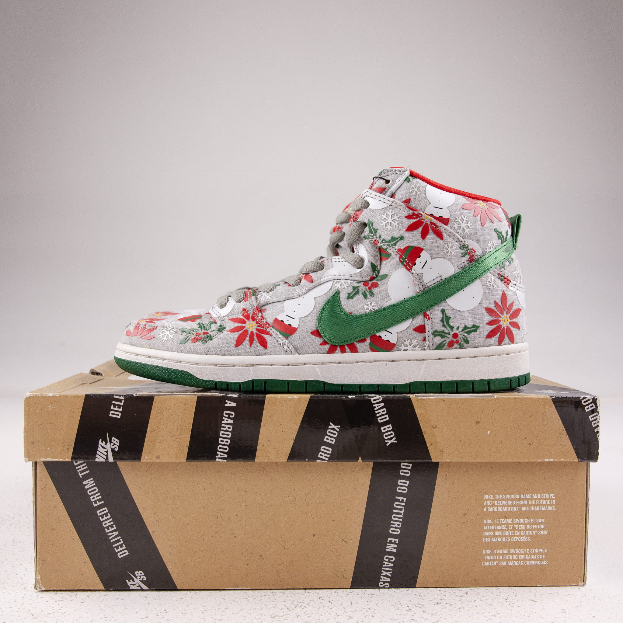 Nike SB Dunk High Concepts Ugly Christmas Sweater Grey - Used - 1670