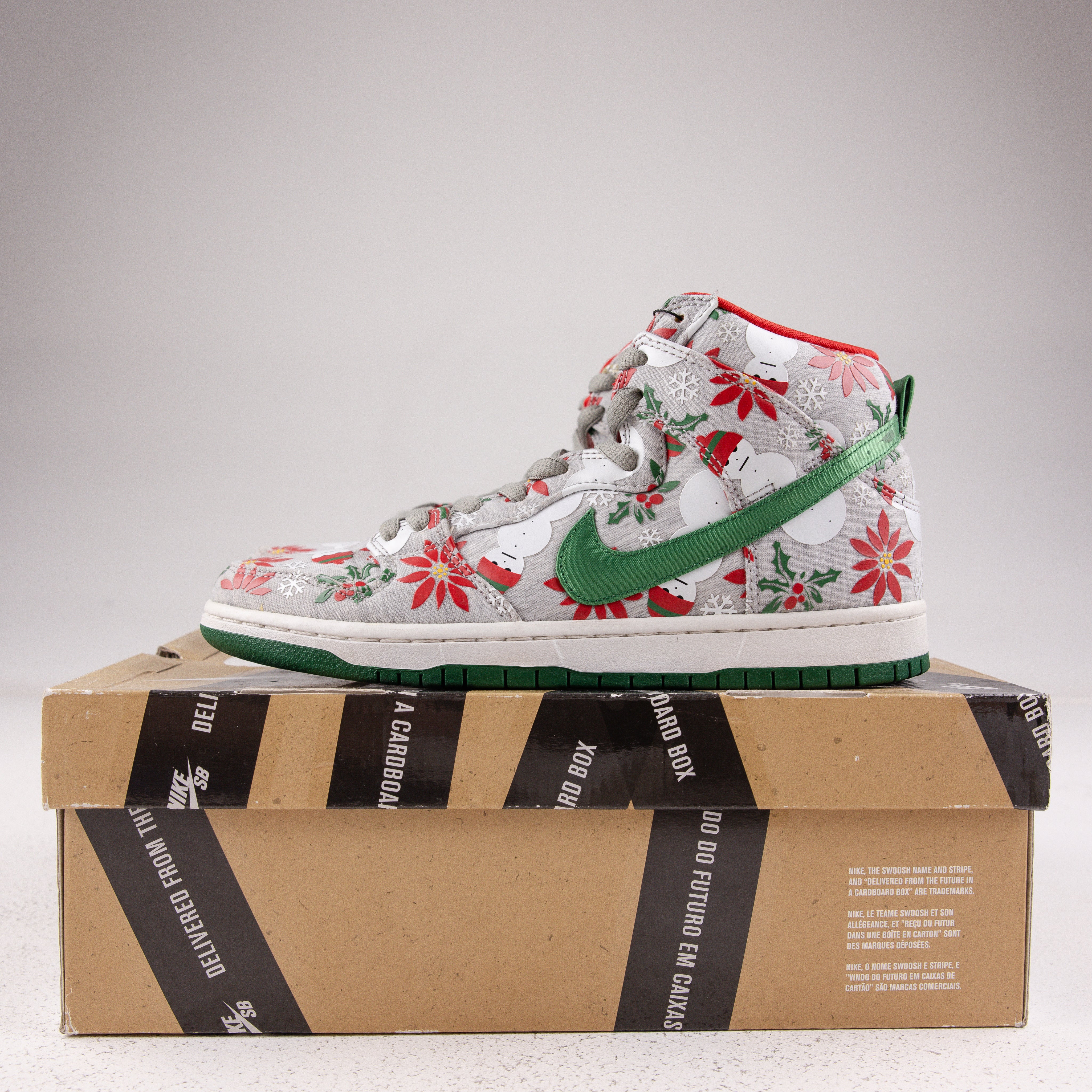 Nike SB Dunk High Concepts Ugly Christmas Sweater Grey - Used - 1670