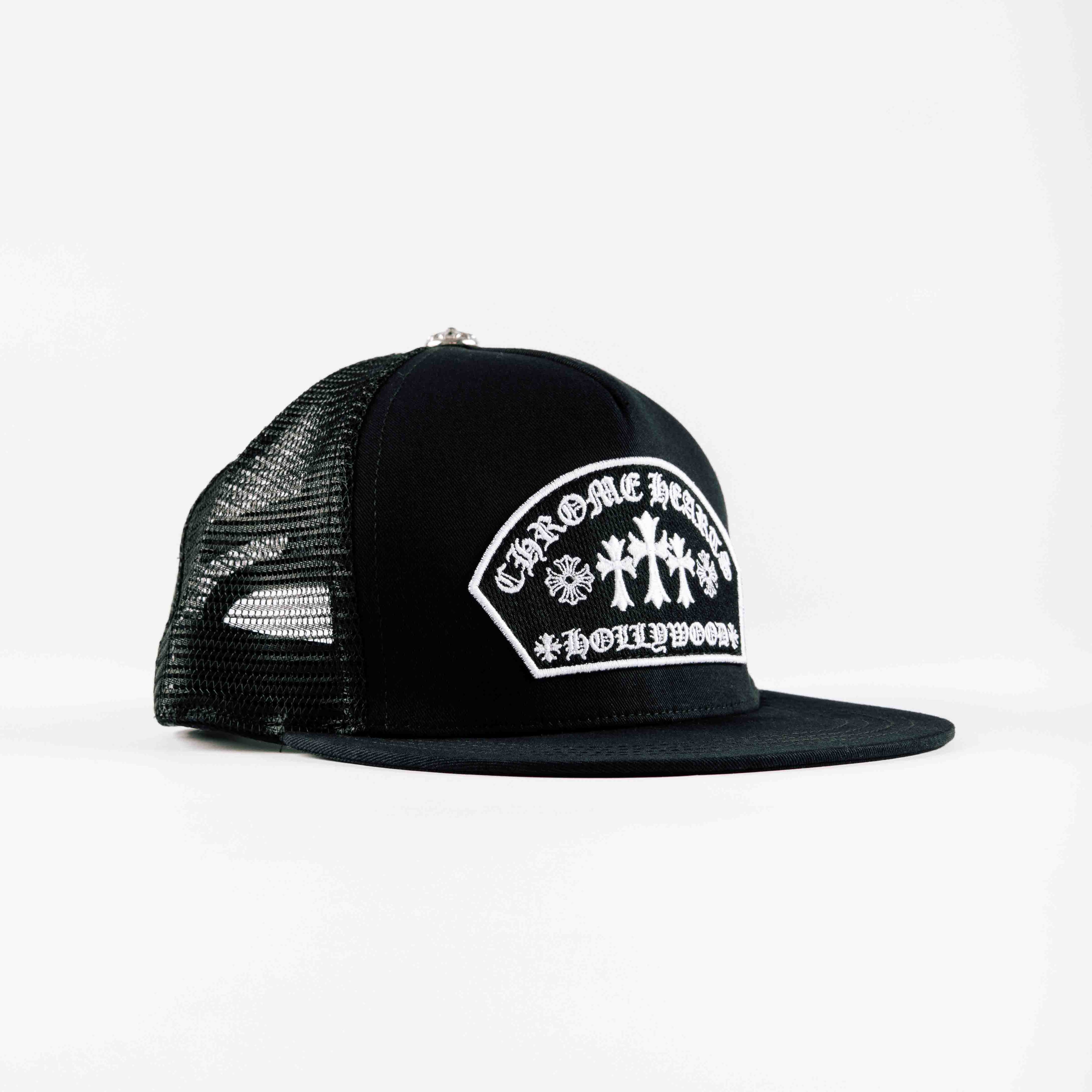 Chrome Hearts Arch Hollywood Trucker Hat Black/White