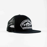 Chrome Hearts Arch Hollywood Trucker-Mütze Schwarz/Weiß 