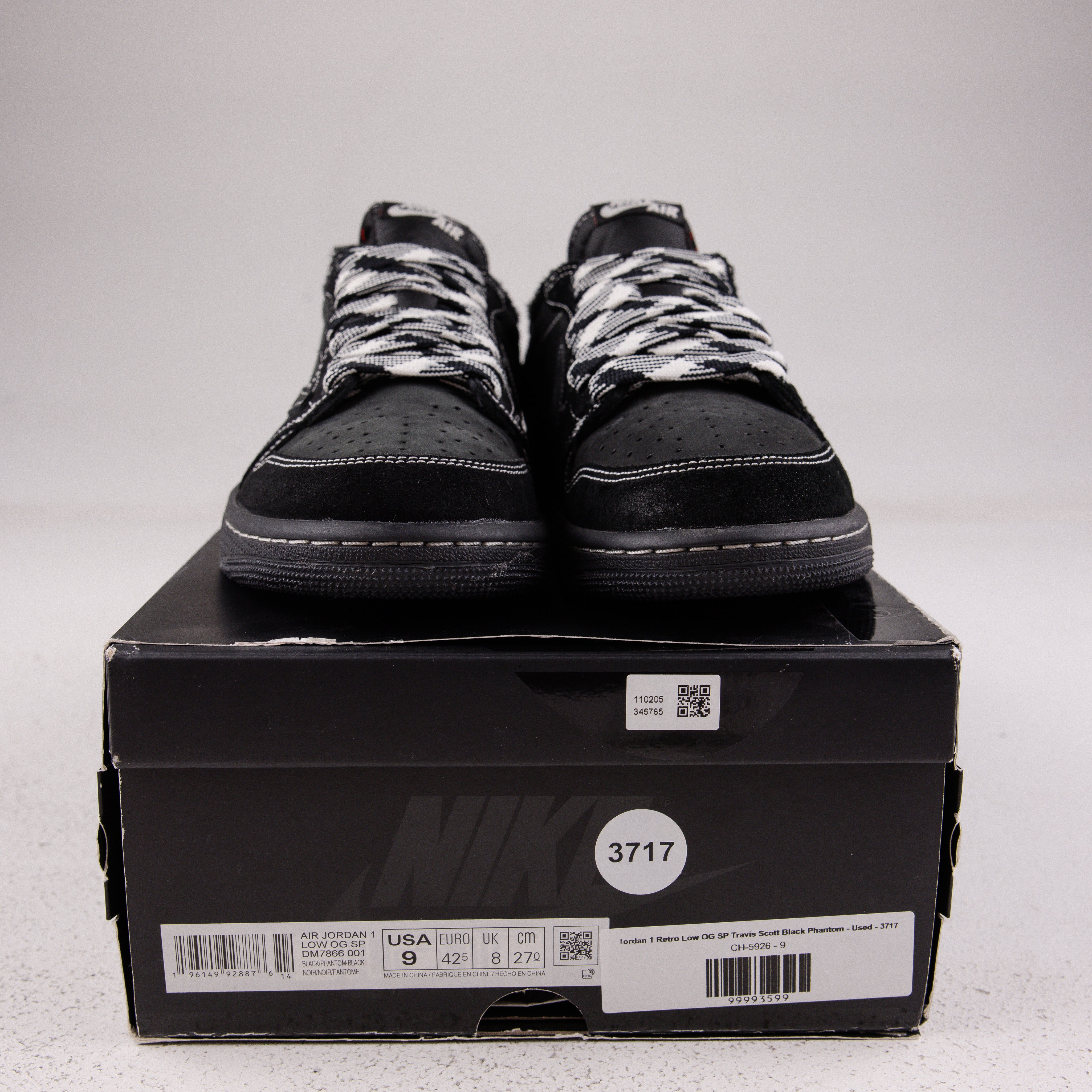 Jordan 1 Retro Low OG SP Travis Scott Black Phantom - Used - 3717