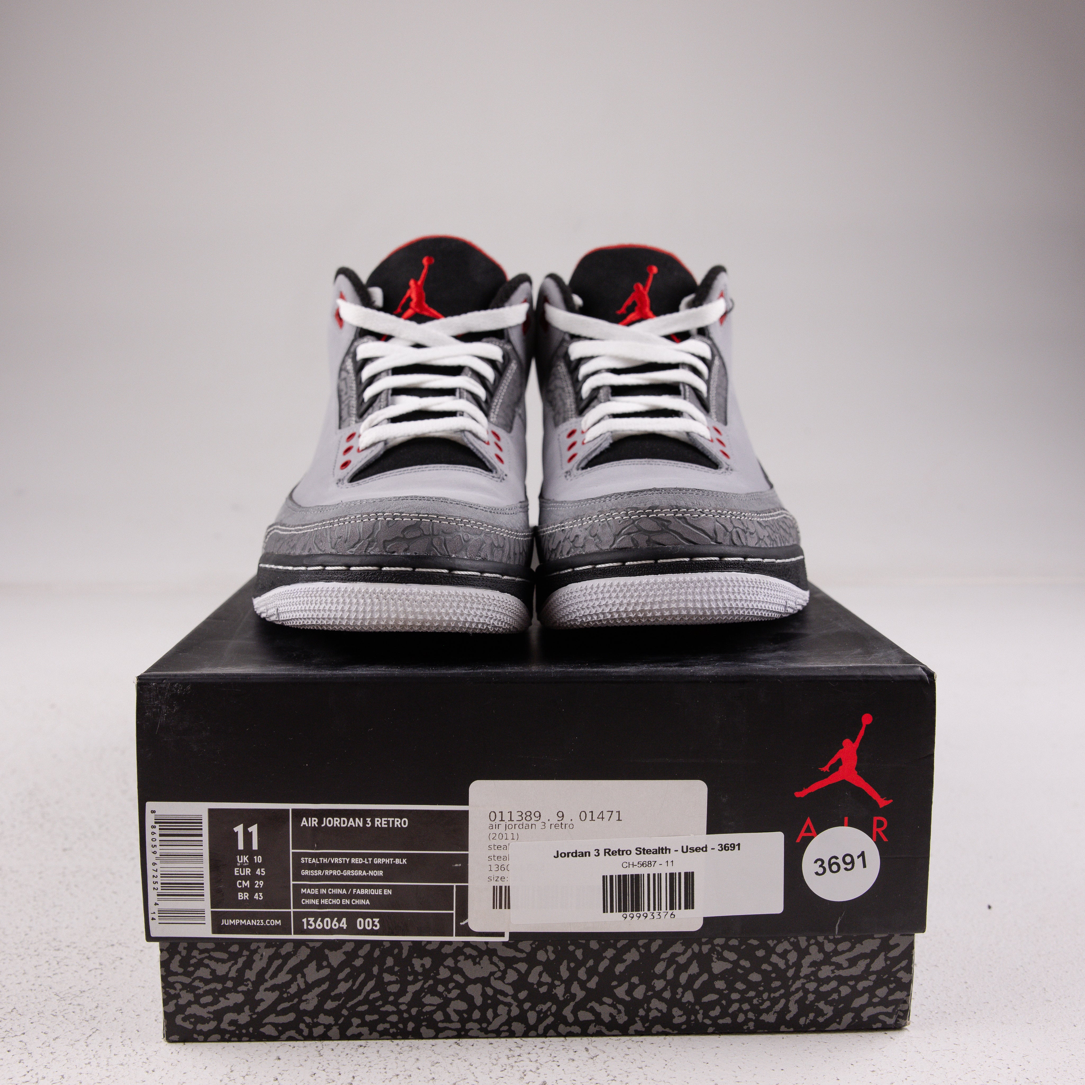 Jordan 3 Retro Stealth - Used - 3691