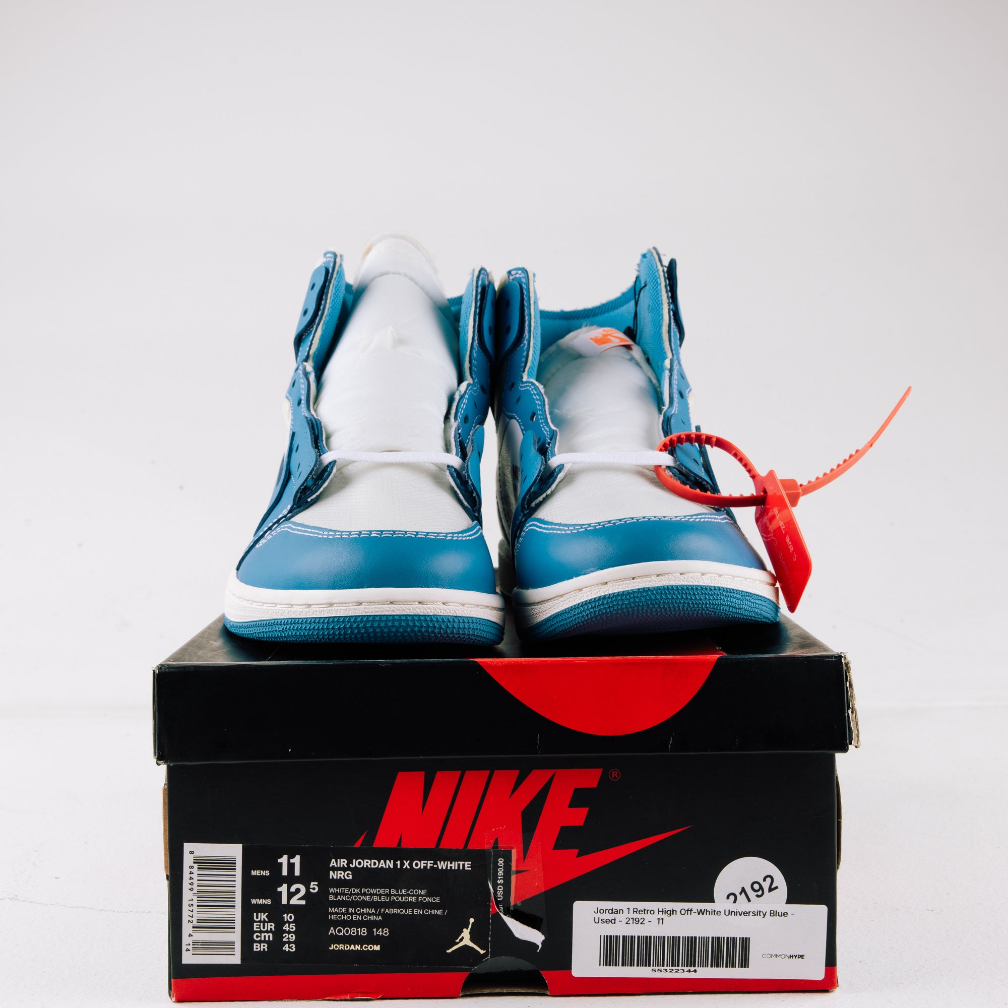 Jordan 1 Retro High Off-White University Blue - Used - 2192