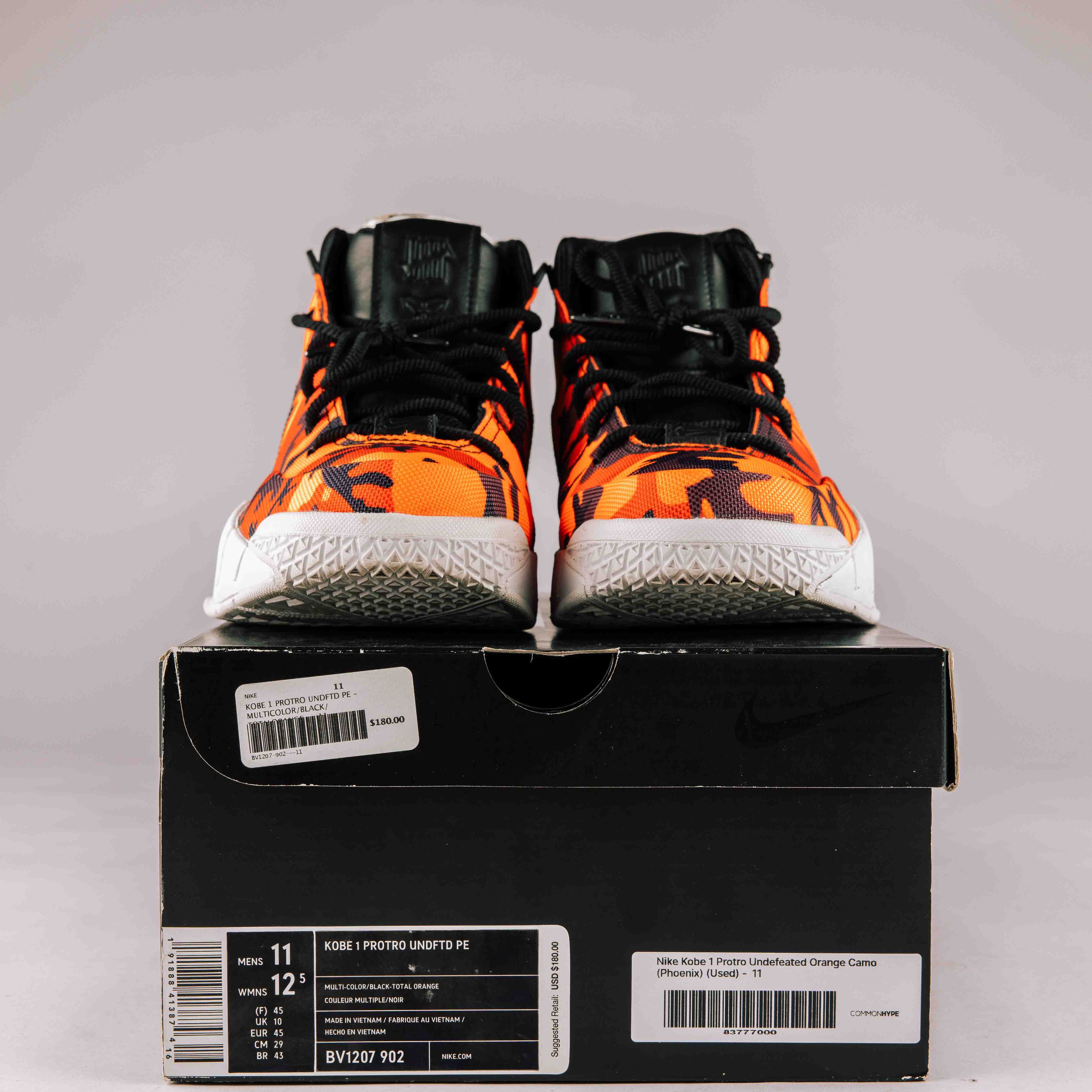 Nike Kobe 1 Protro Undefeated Orange Camo (Phoenix) - Used - 0048 - Common Hype