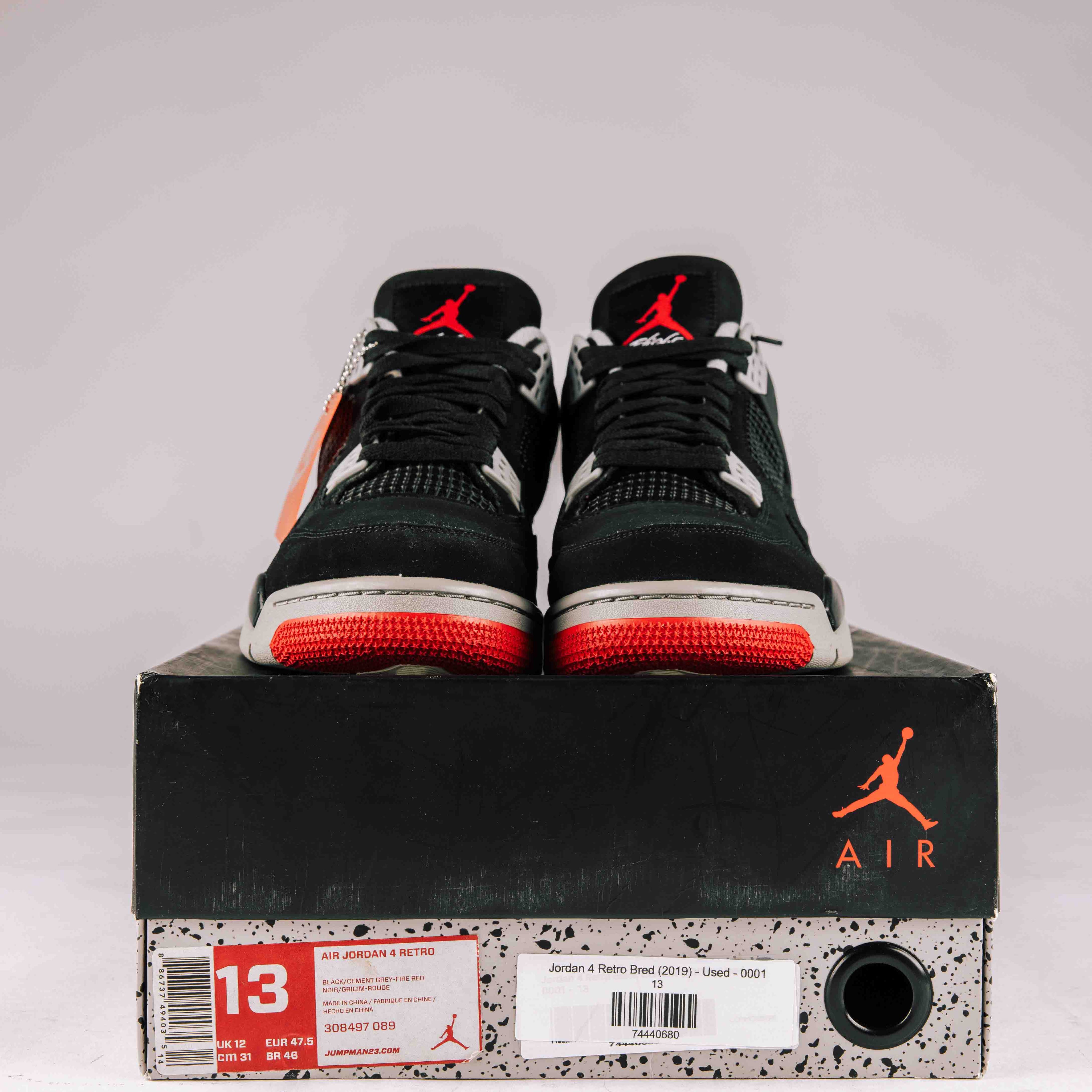 Jordan 4 Retro Bred (2019) - Used - Rep Box - 0049 - Common Hype