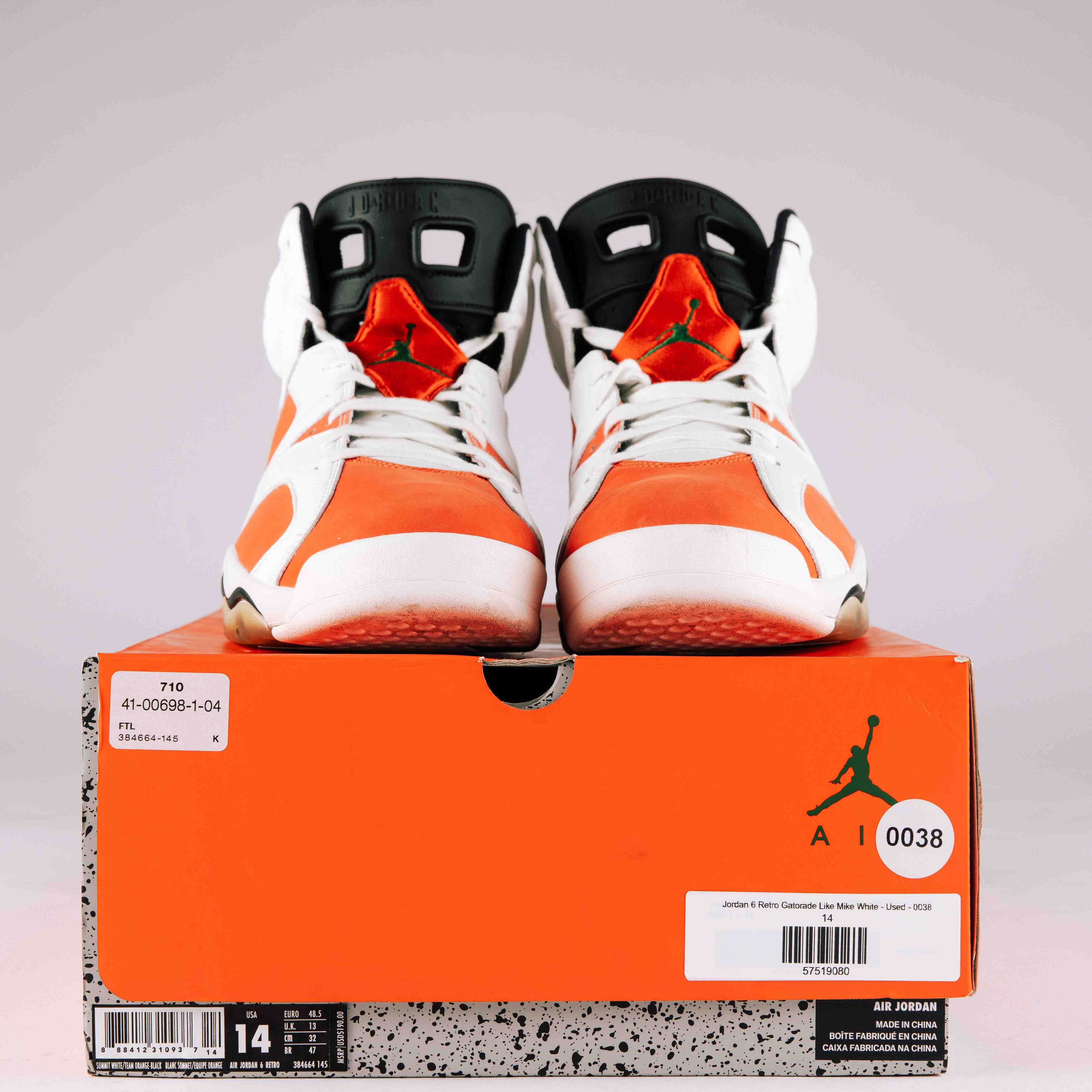 Jordan 6 Retro Gatorade Like Mike White - Used - 0038 - Common Hype