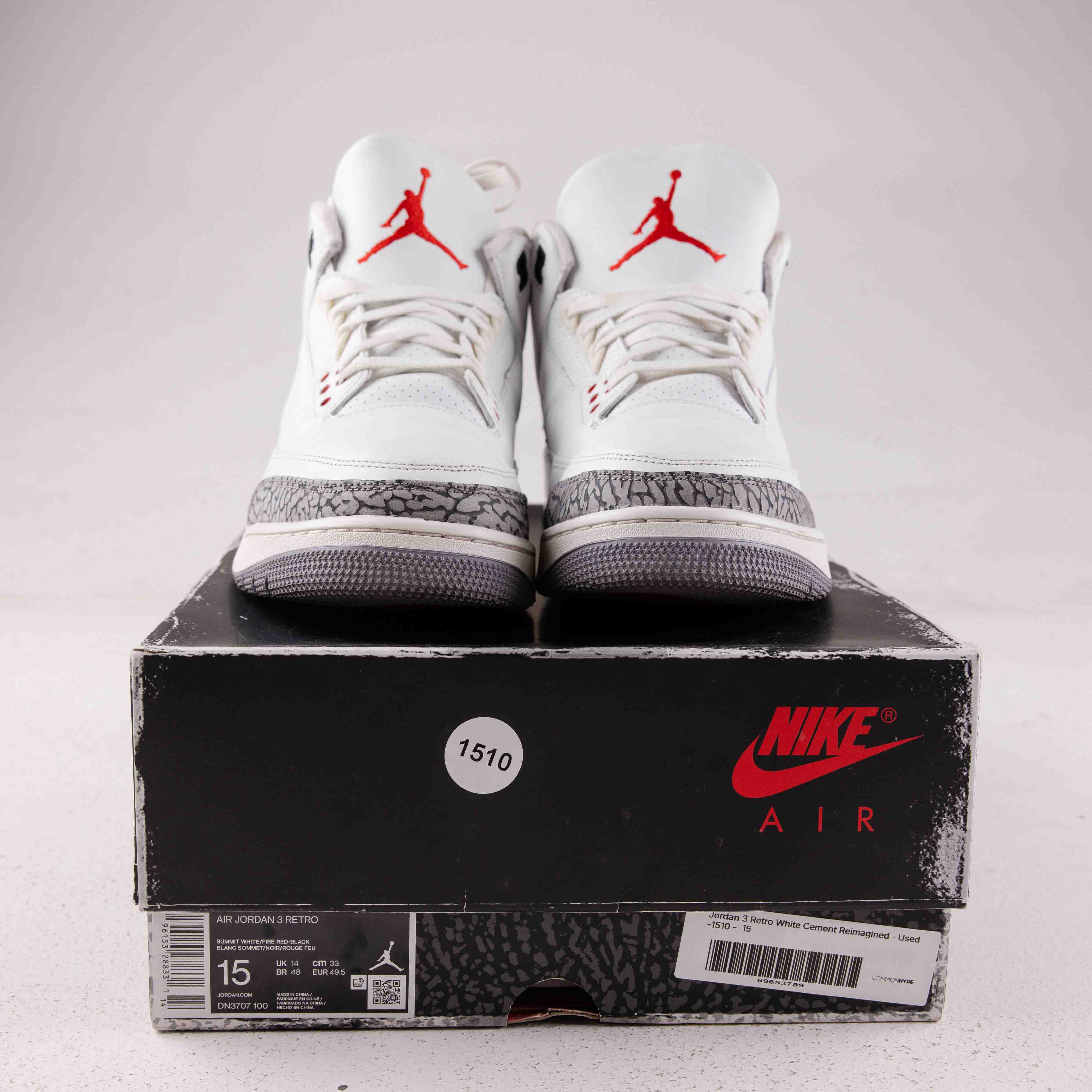 Jordan 3 Retro White Cement Reimagined - Used -1510 - Common Hype