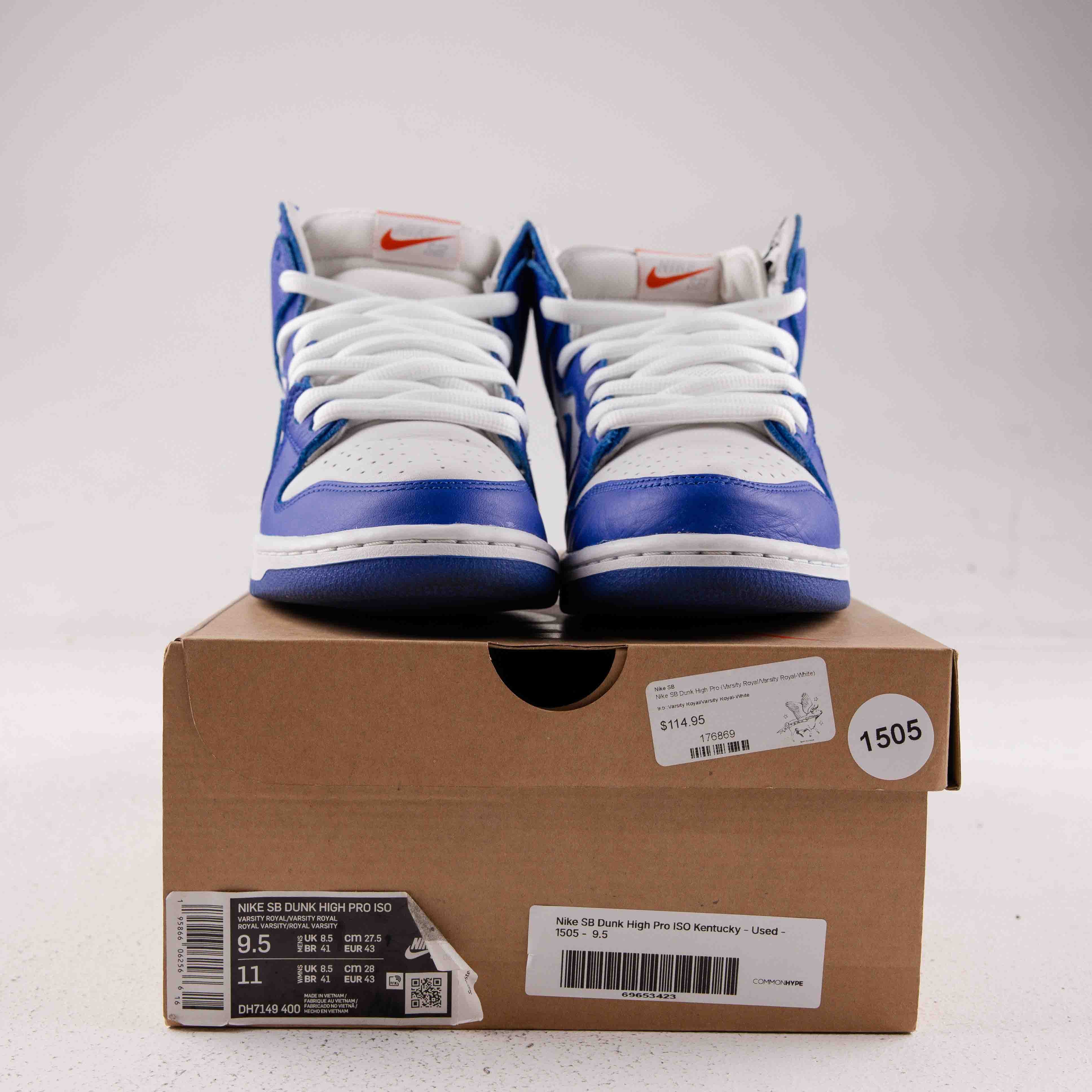 Nike SB Dunk High Pro ISO Kentucky - Used - 1505 - Common Hype
