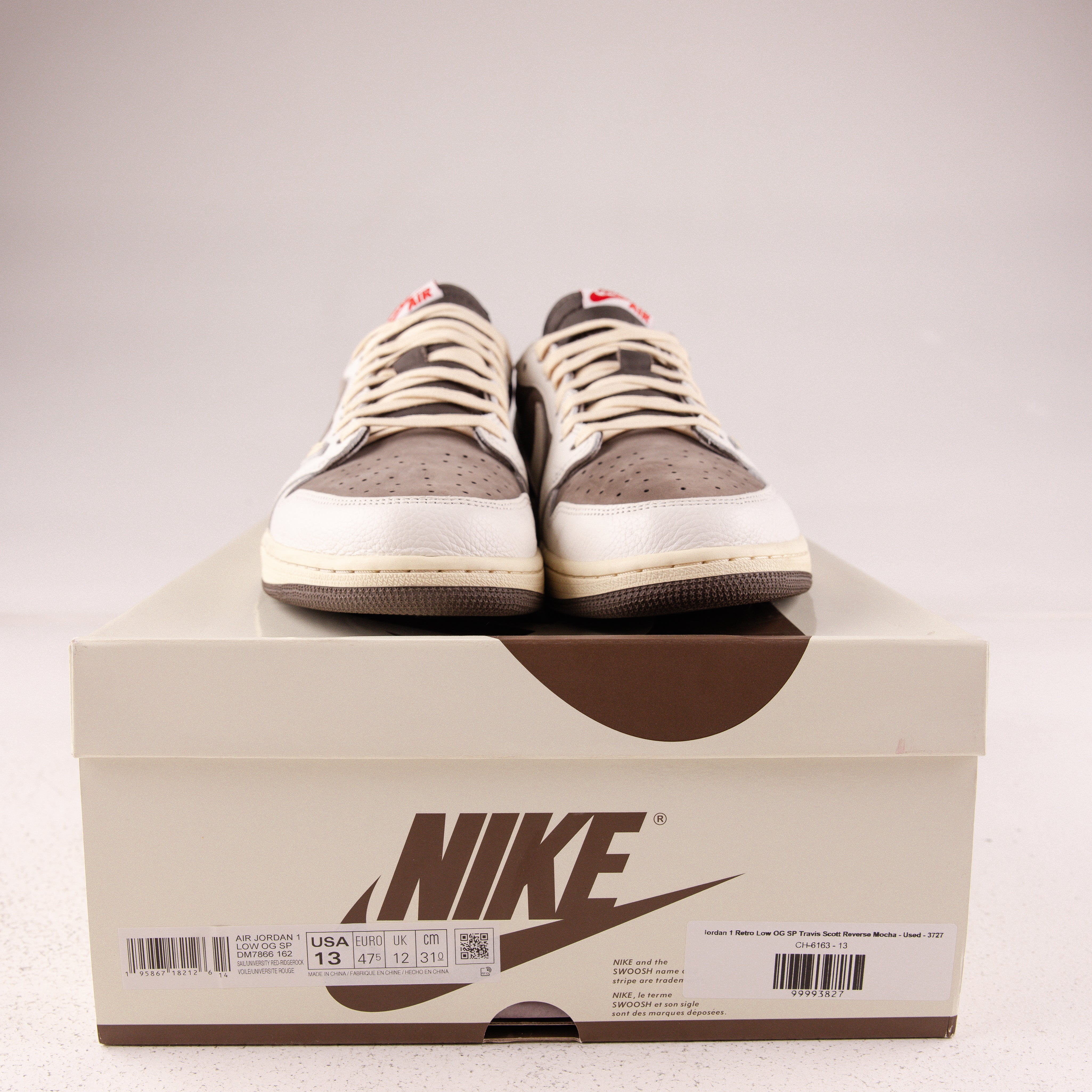 Jordan 1 Retro Low OG SP Travis Scott Reverse Mocha - Used - 3727