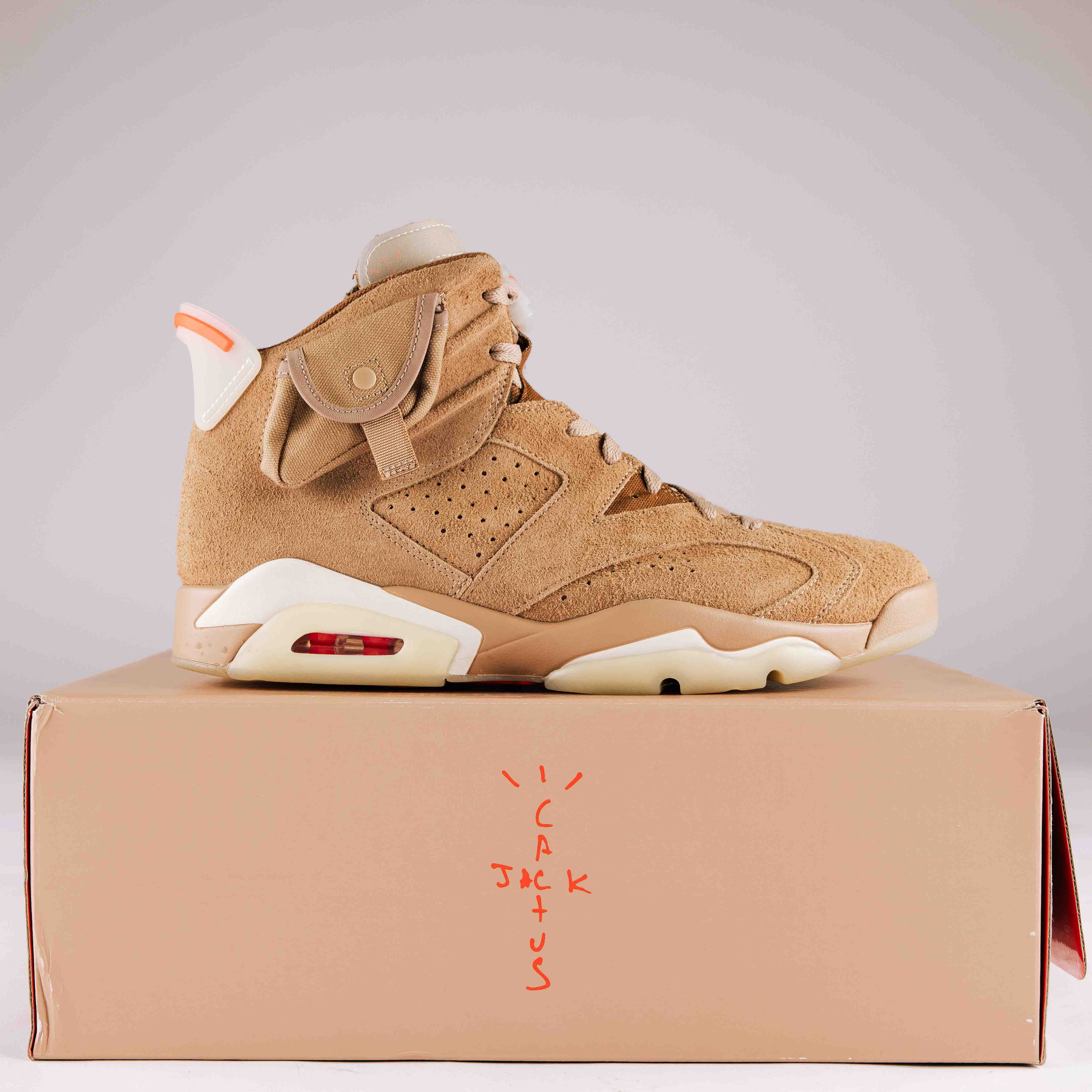 Jordan 6 Retro Travis Scott British Khaki Used 0334