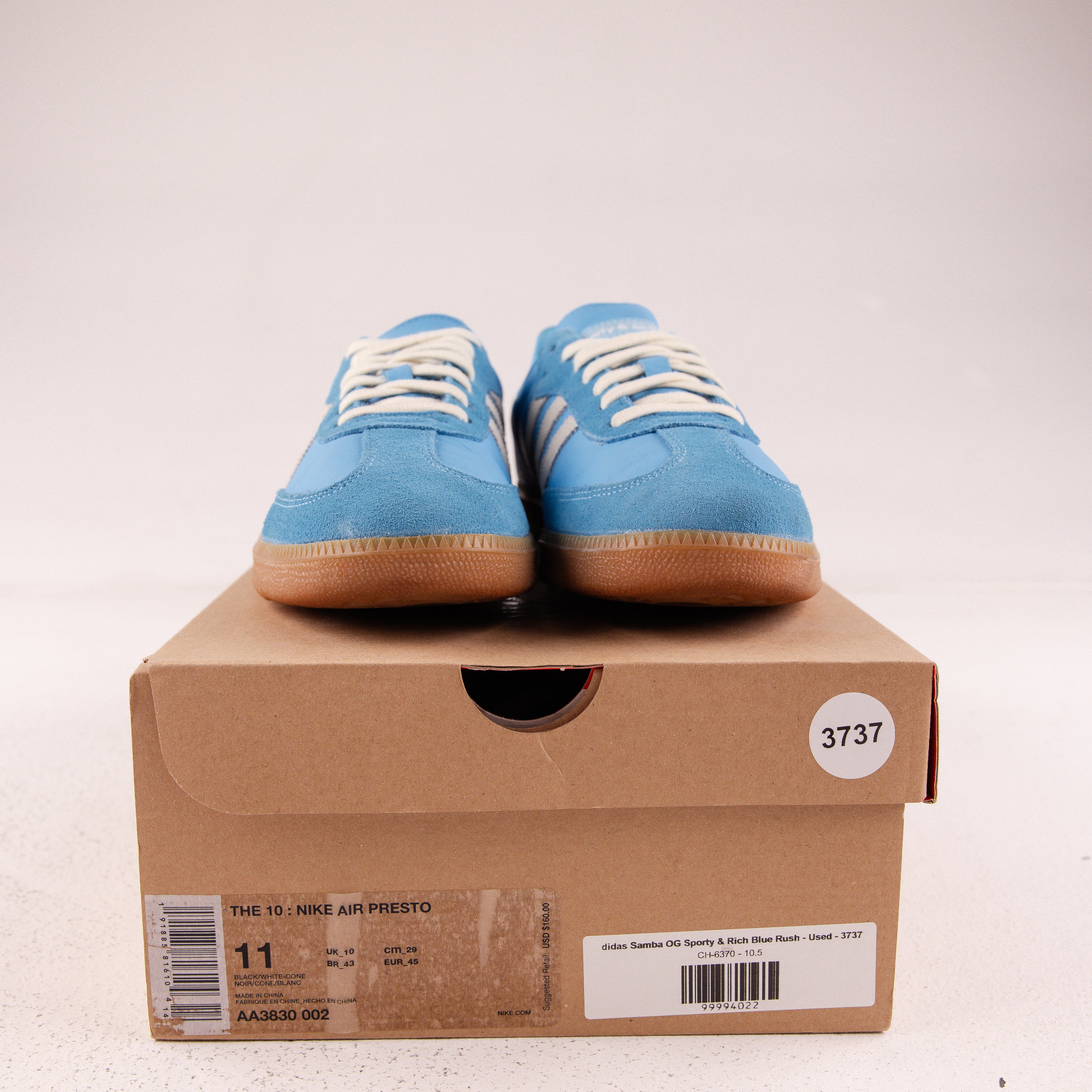 adidas Samba OG Sporty & Rich Blue Rush - Used - 3737