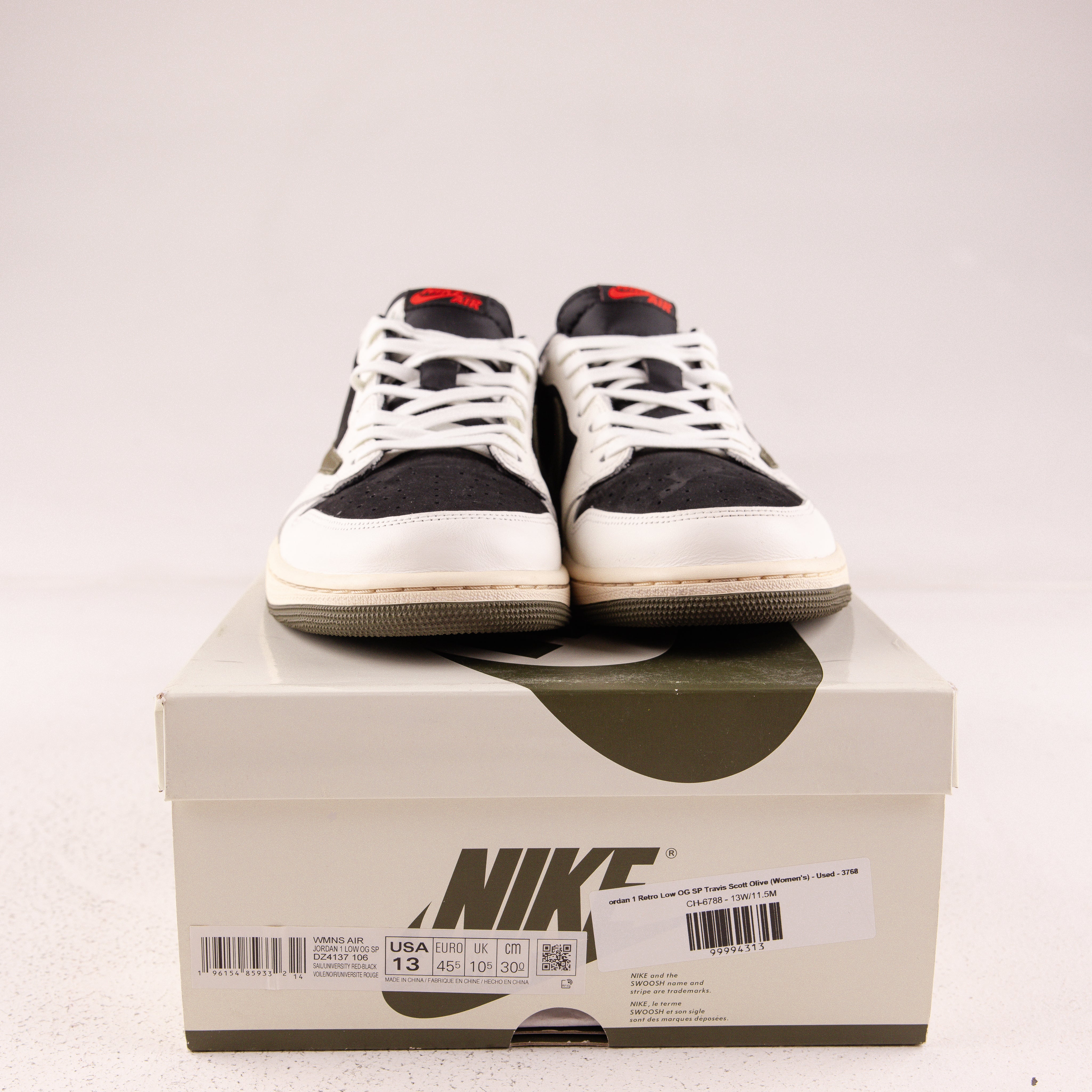 Jordan 1 Retro Low OG SP Travis Scott Olive (Women's) - Used - 3768
