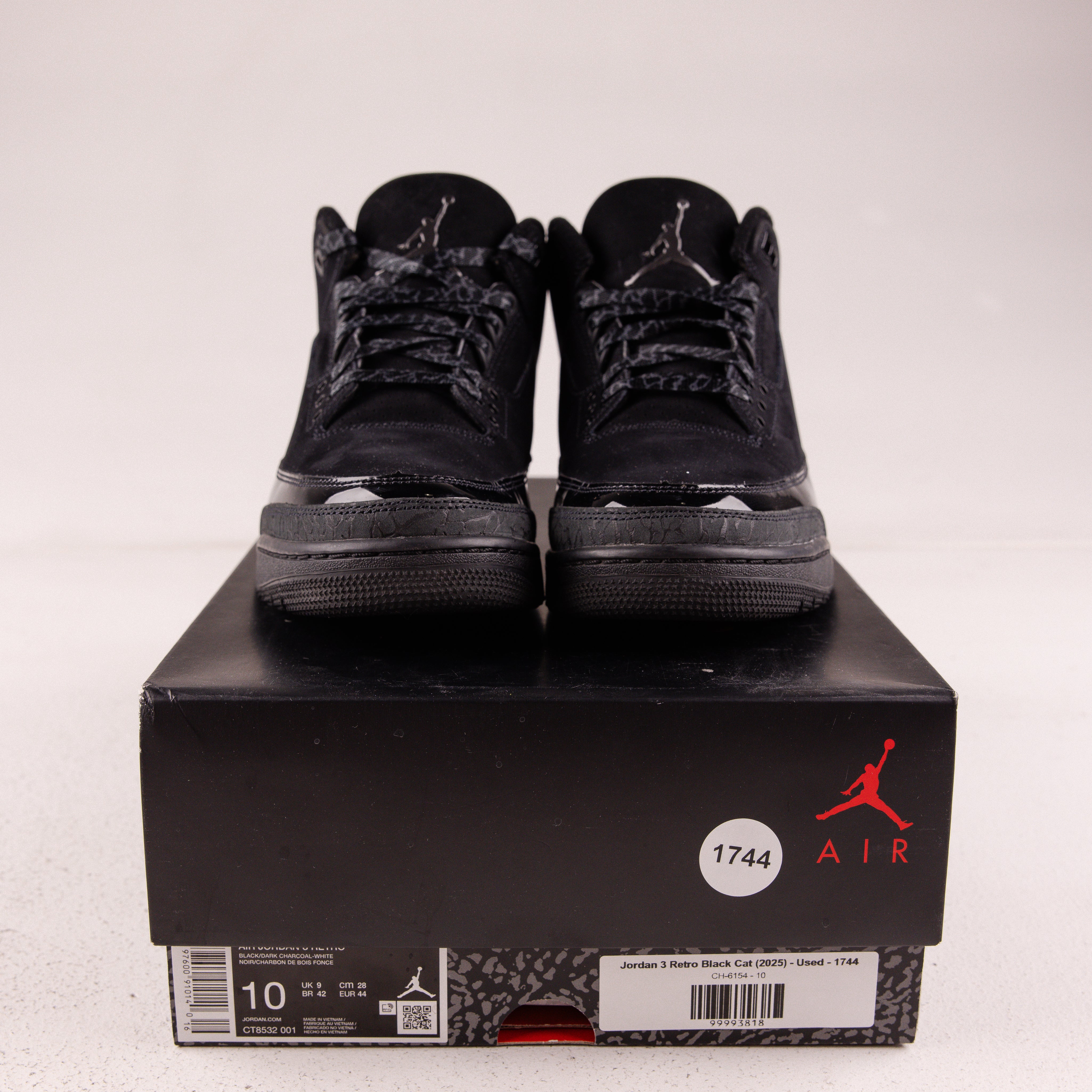 Jordan 3 Retro Black Cat (2025) - Used - 1744