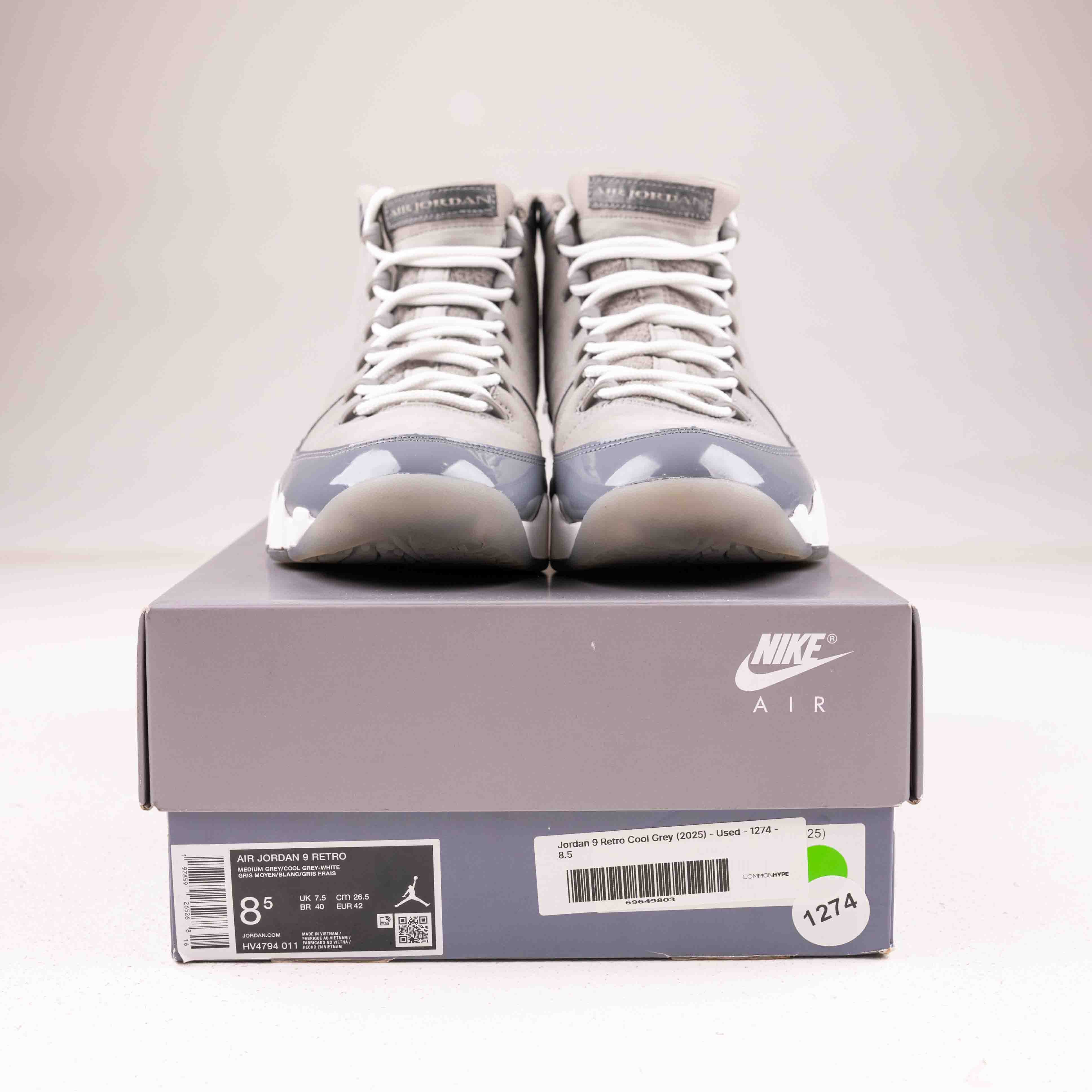 Jordan 9 Retro Cool Grey (2025) - Used - 1274 - Common Hype