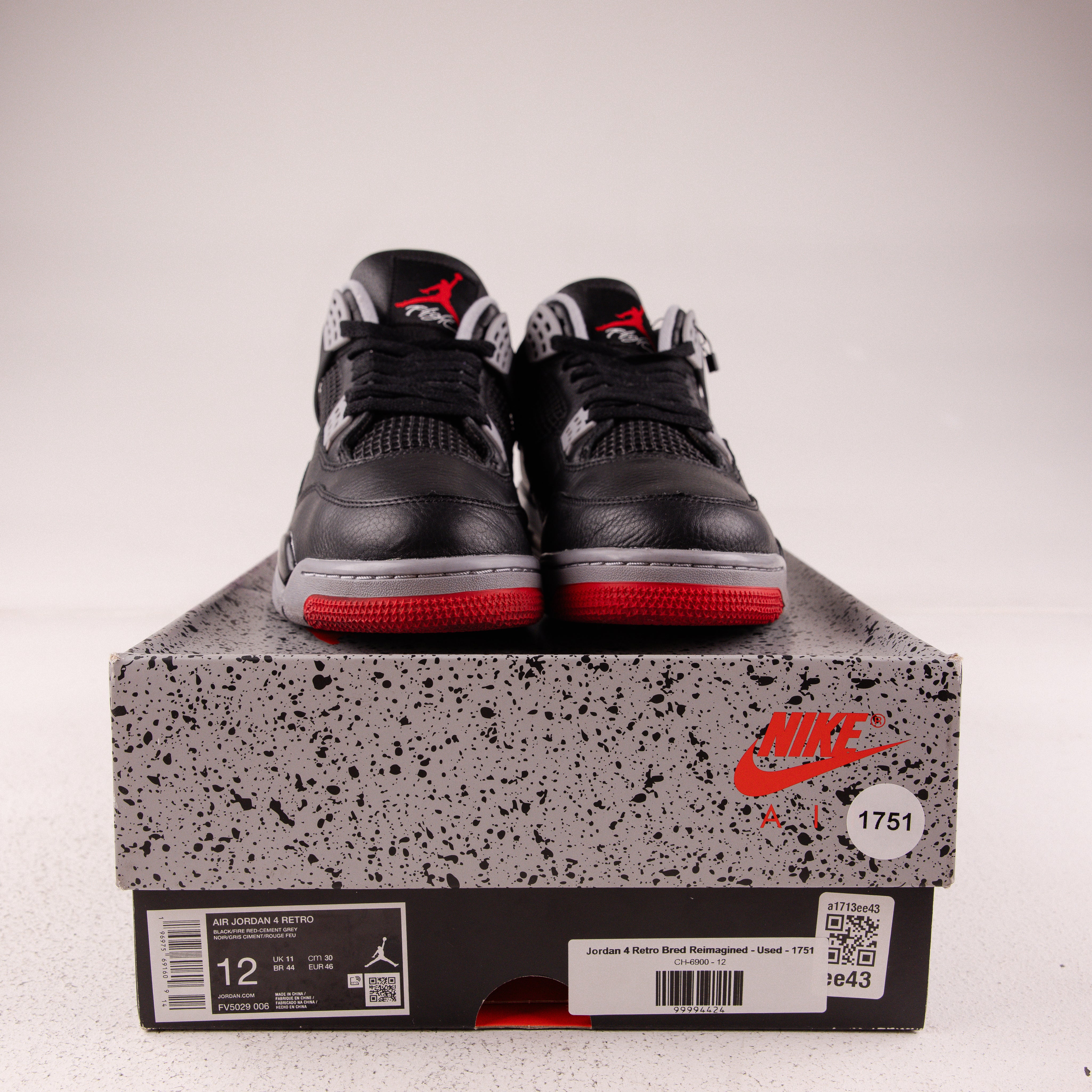 Jordan 4 Retro Bred Reimagined - Used - 1751