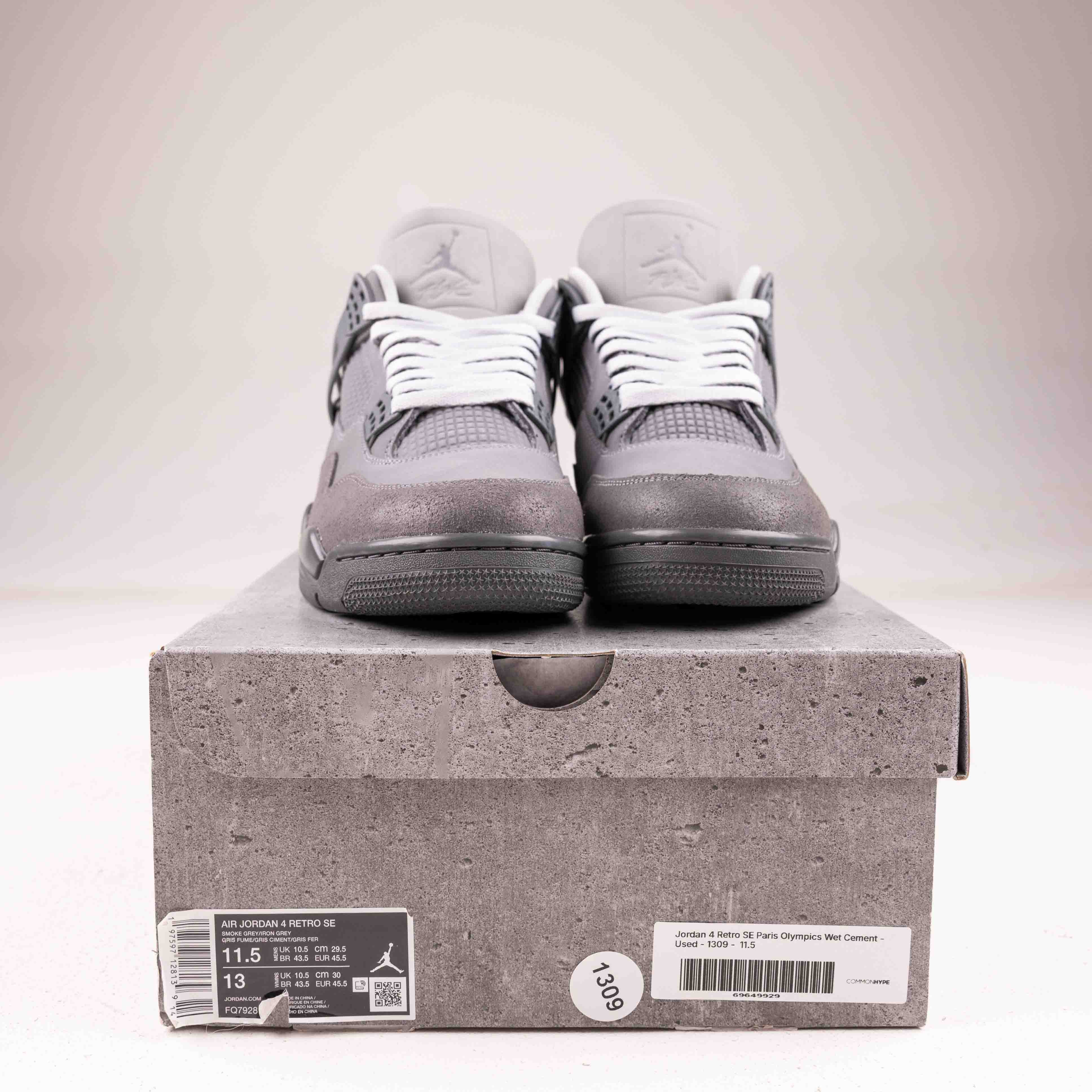 Jordan 4 Retro SE Paris Olympics Wet Cement - Used - 1309 - Common Hype