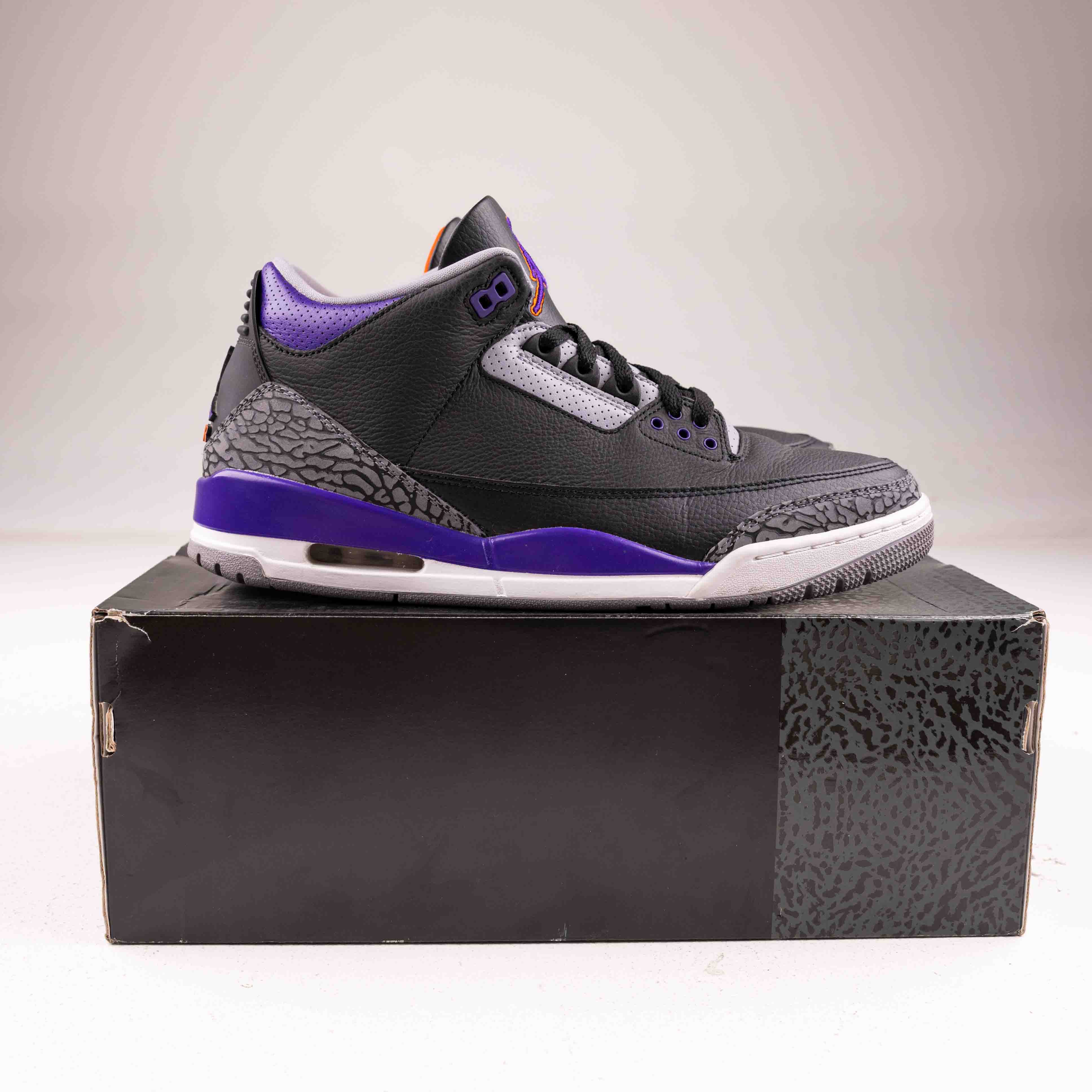 Jordan 3 Retro Black Court Purple - Used - 1290 - Common Hype