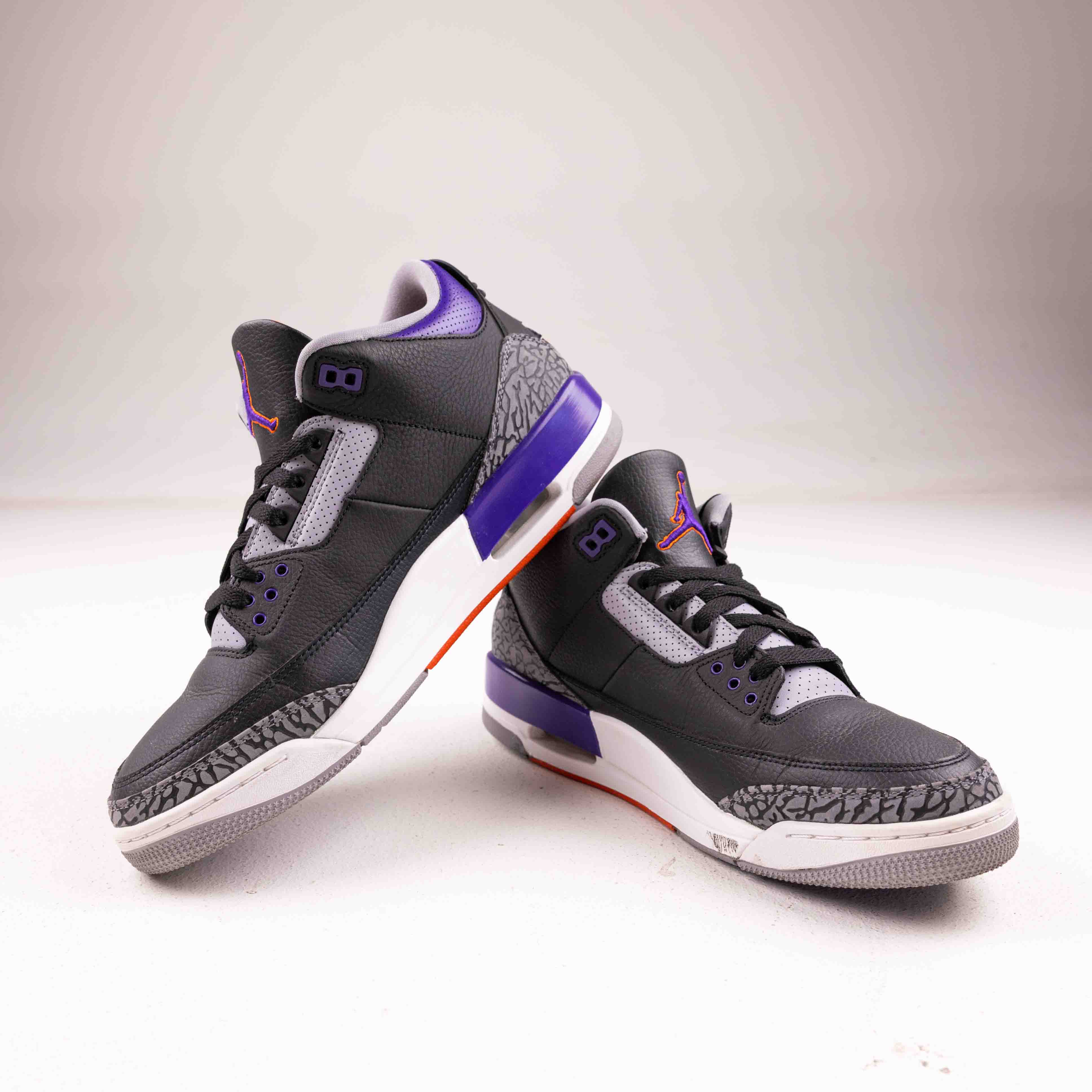 Jordan 3 Retro Black Court Purple - Used - 1290 - Common Hype