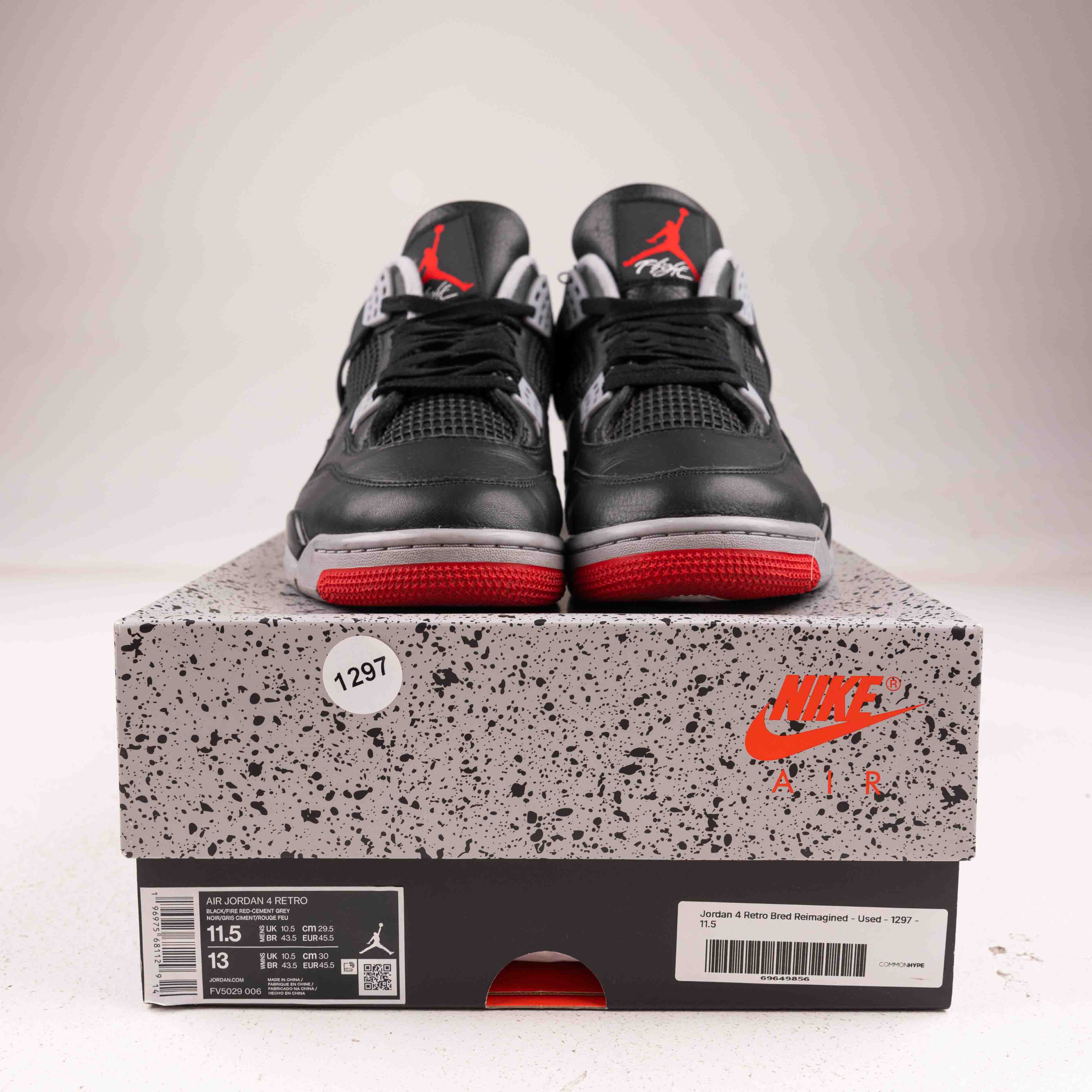 Jordan 4 Retro Bred Reimagined - Used - 1297 - Common Hype