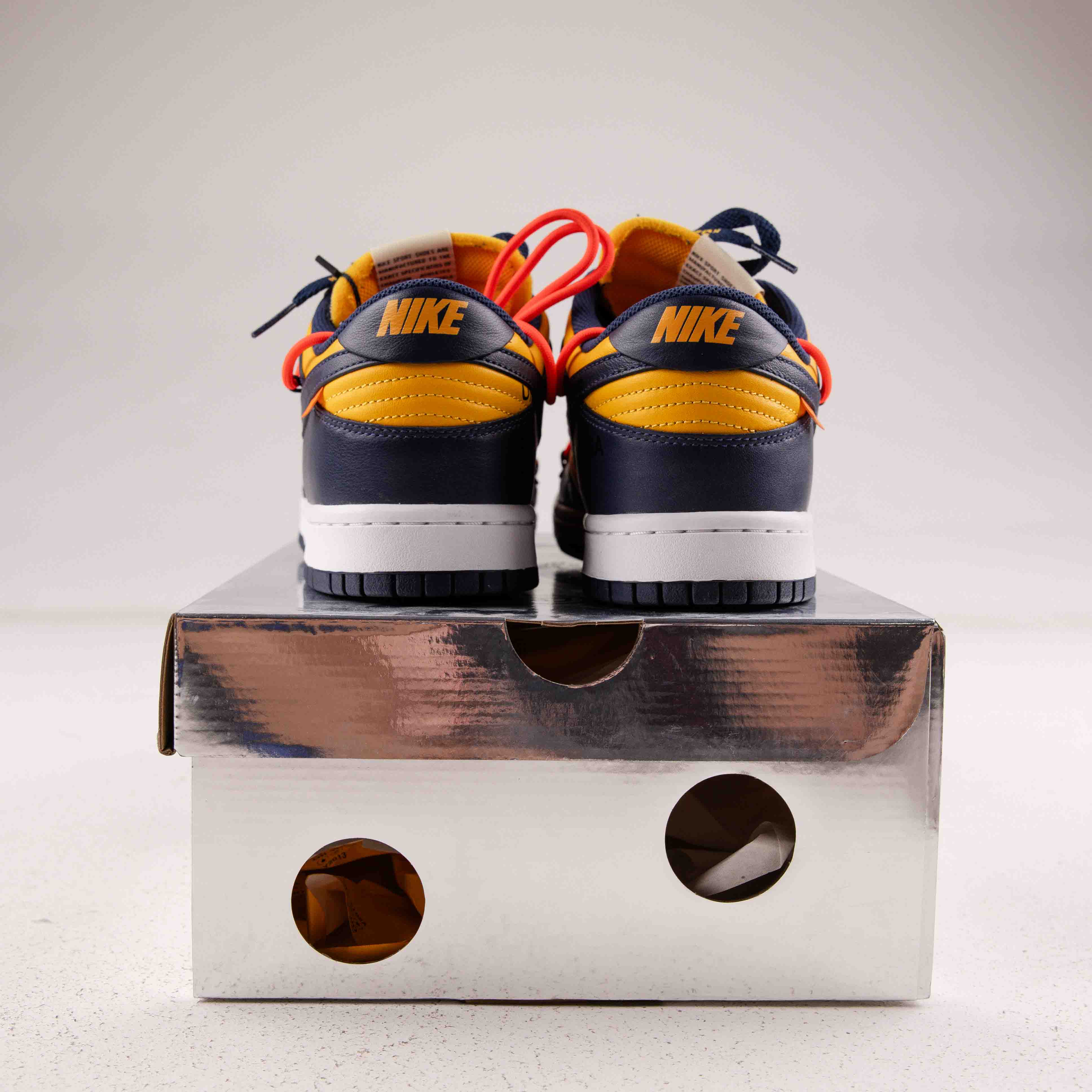 Nike Dunk Low Off-White University Gold Midnight Navy -  Used - 1371 - Common Hype