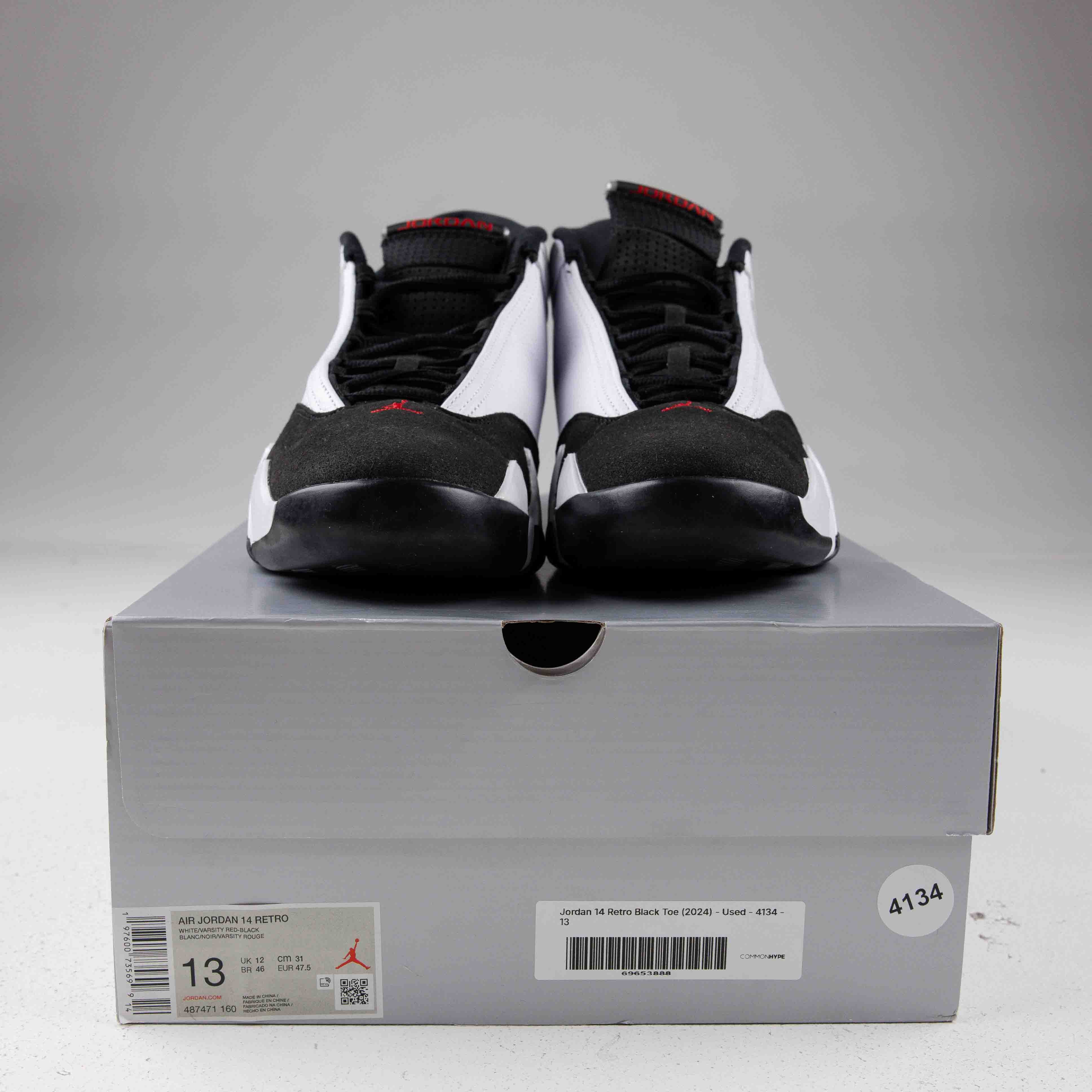 Jordan 14 Retro Black Toe (2024) - Used - 4134 - Common Hype