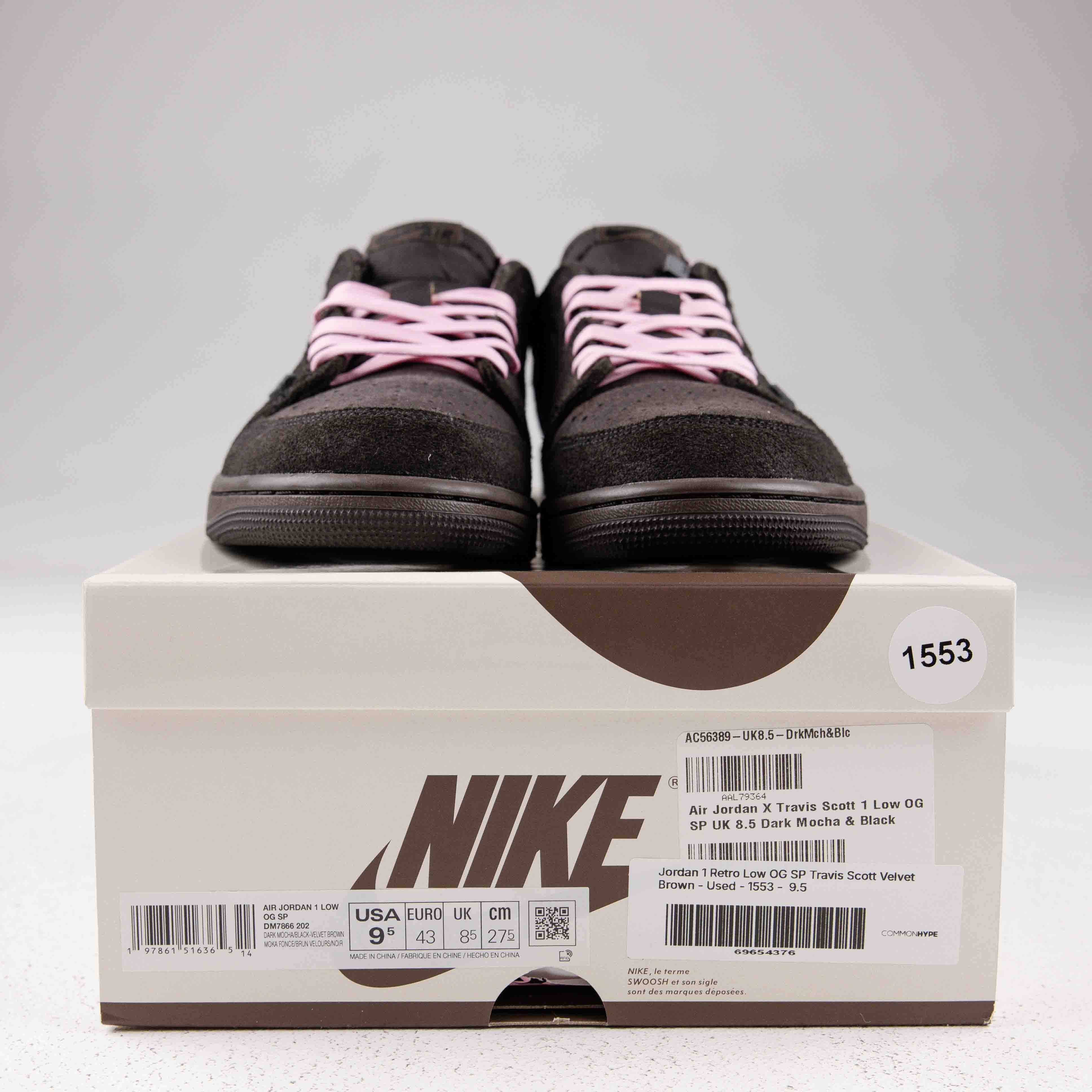 Jordan 1 Retro Low OG SP Travis Scott Velvet Brown - Used - 1553 - Common Hype