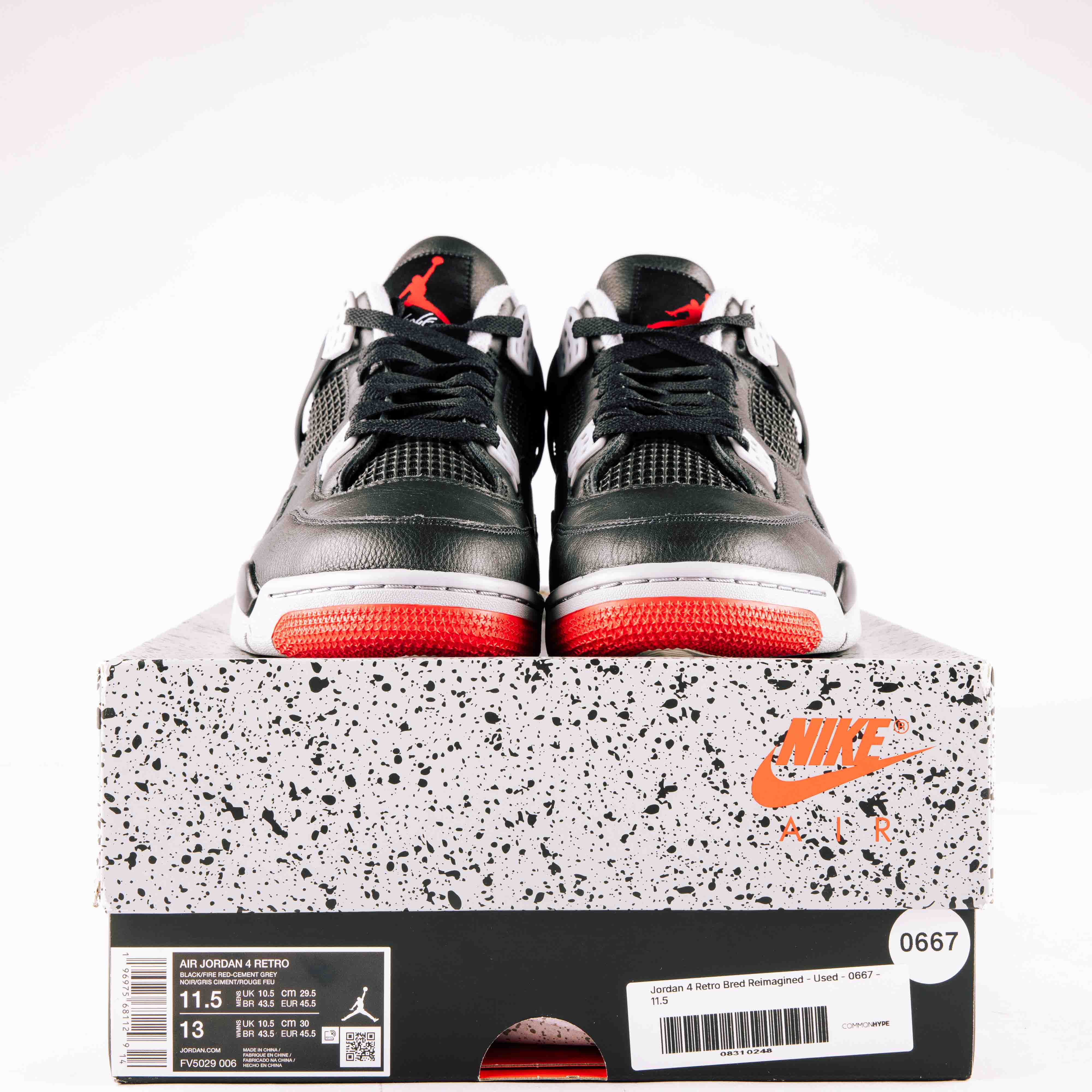 Jordan 4 Retro Bred Reimagined - Used - 0667 - Common Hype