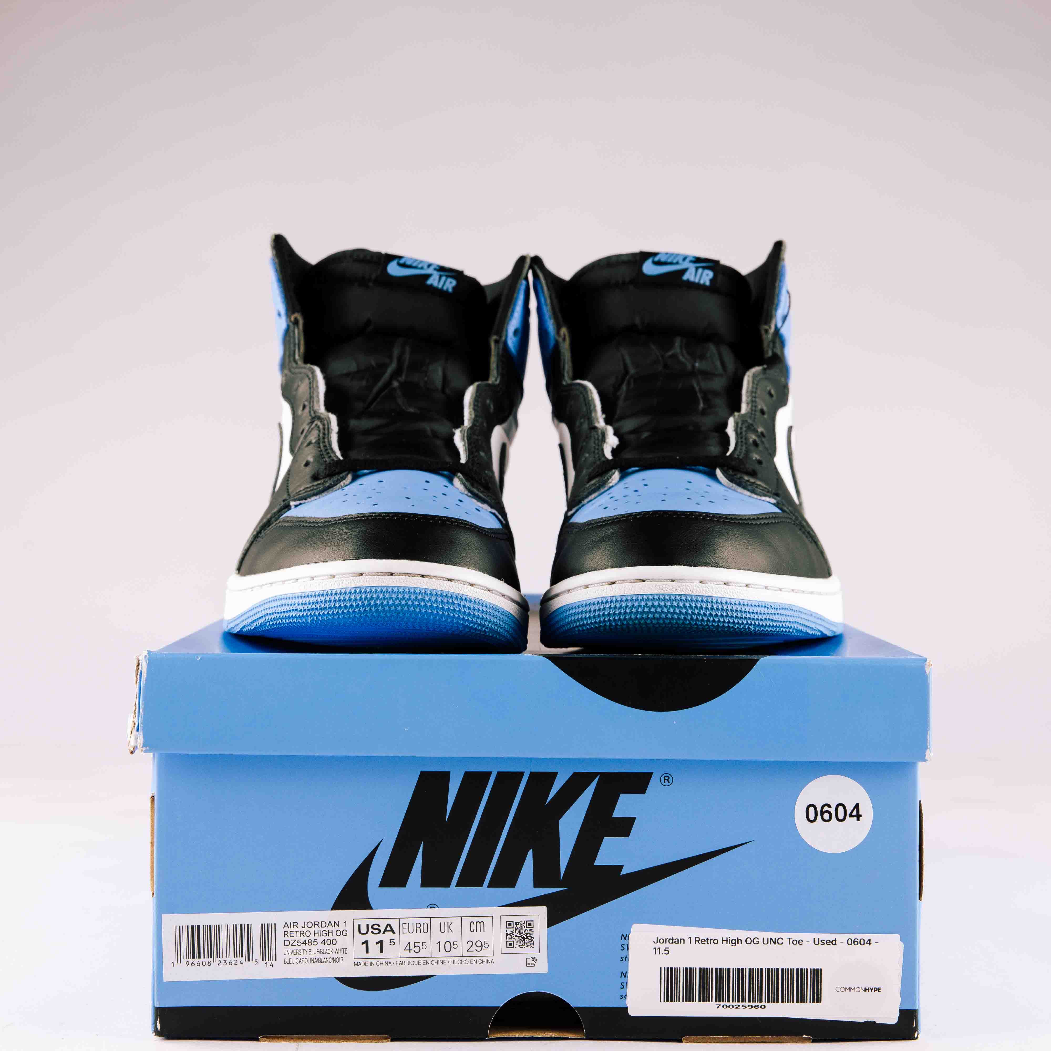 Jordan 1 Retro High OG UNC Toe - Used - 0604 - Common Hype