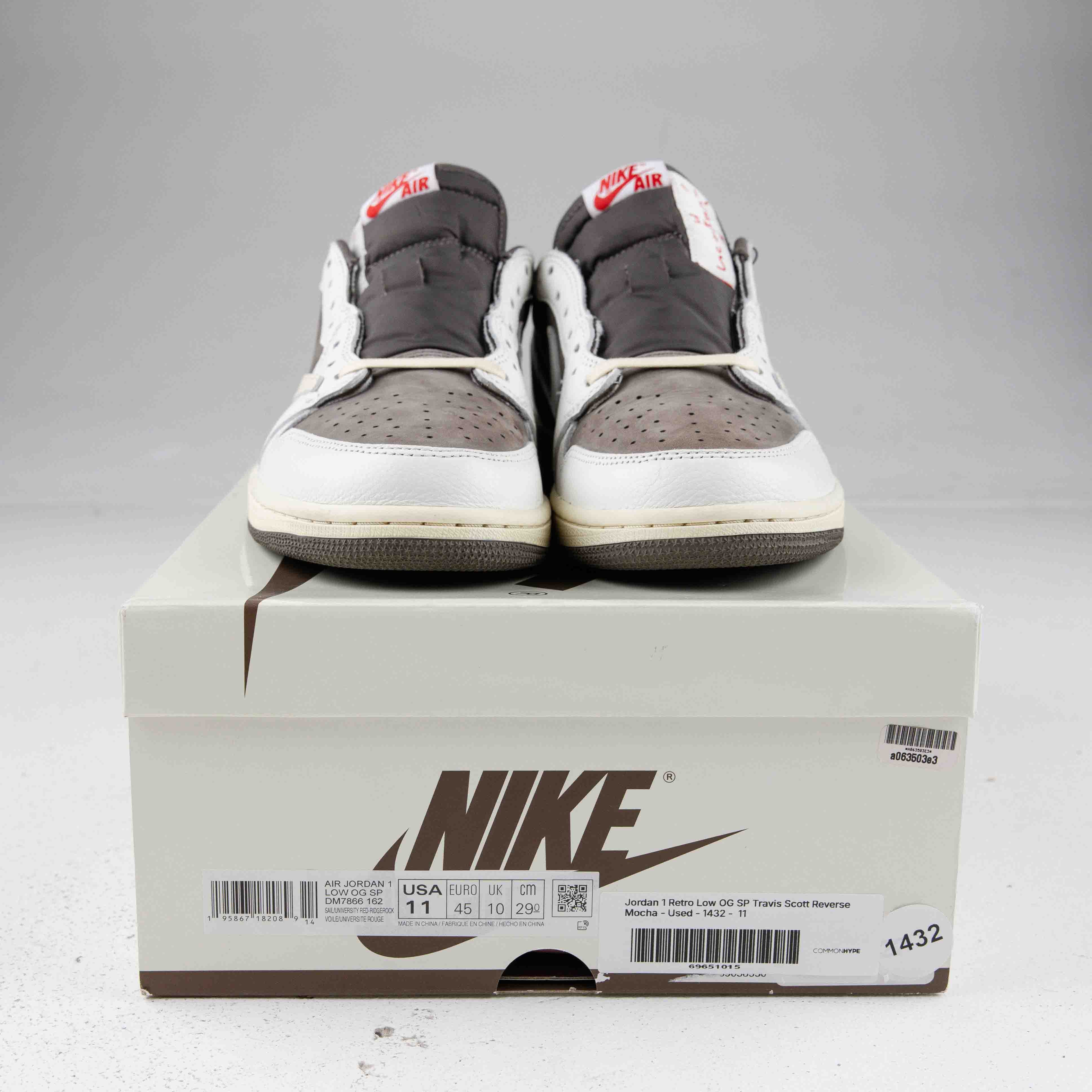 Jordan 1 Retro Low OG SP Travis Scott Reverse Mocha - Used - 1432