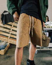 COMMONS HAND STITCHED CANVAS SHORT TAN (R11) - Common Hype