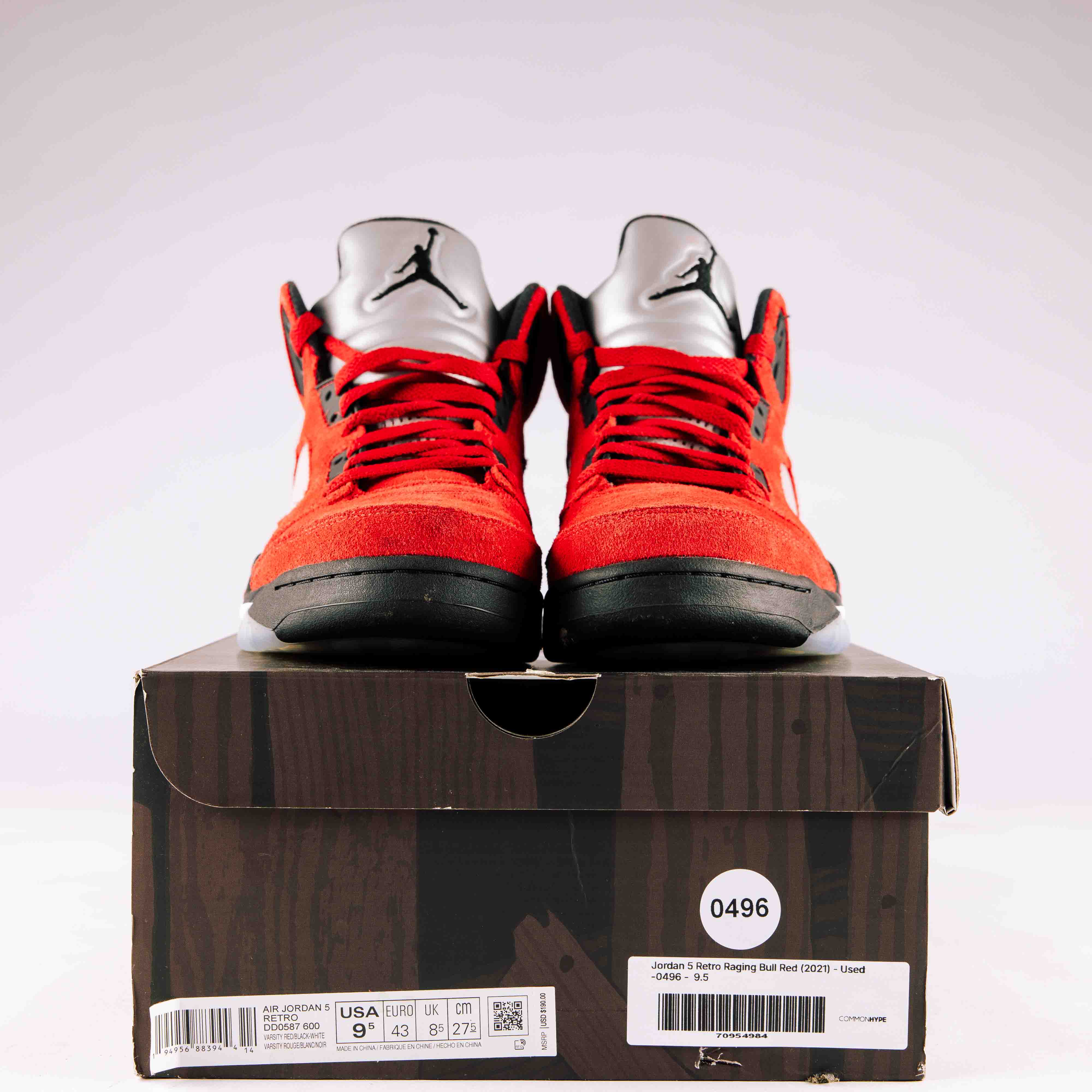 Jordan 5 Retro Raging Bull Red (2021) - Used -0496 - Common Hype