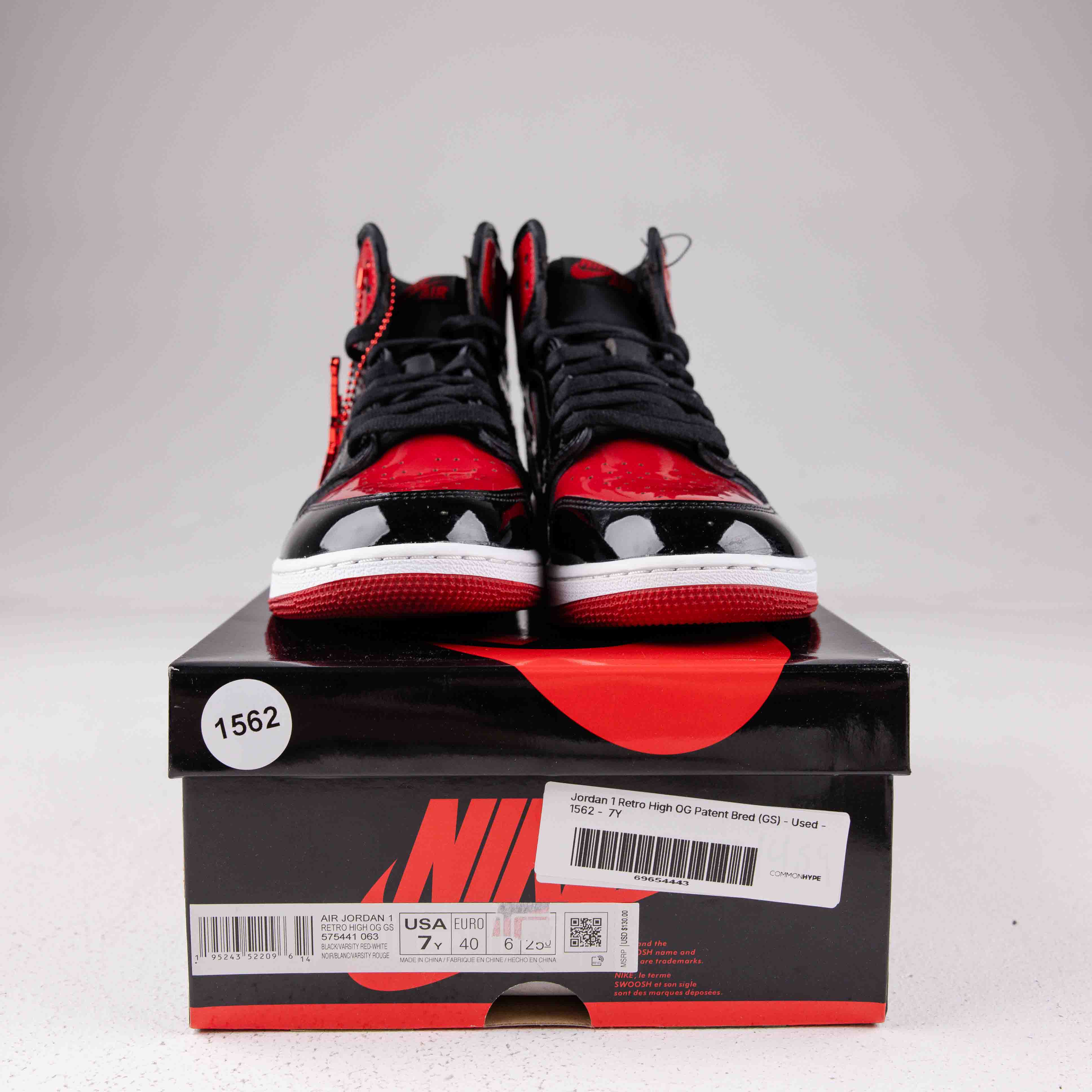 Jordan 1 Retro High OG Patent Bred (GS) - Used - 1562 - Common Hype
