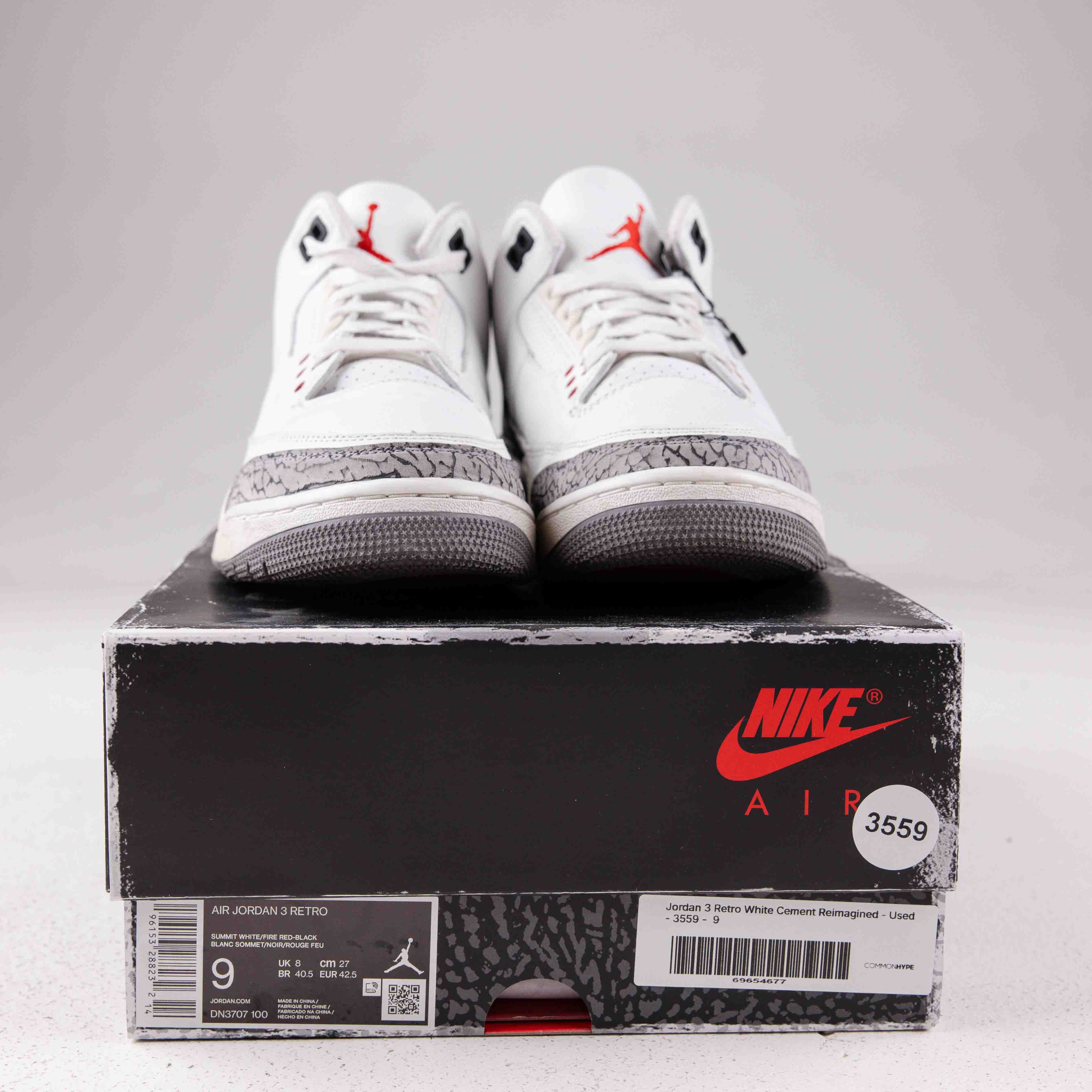 Jordan 3 Retro White Cement Reimagined - Used - 3559 - Common Hype