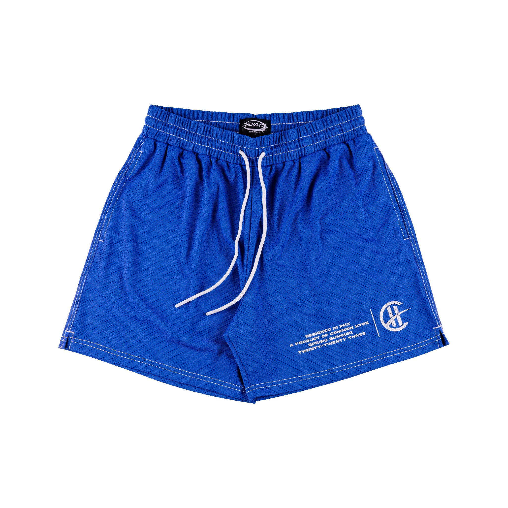 Common Hype Royal Blue Contrast Stitching Mesh Short