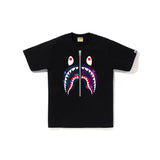 Bape Black Color Camo Separate Shark T-shirt Black x Purple