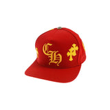 Chrome Hearts 5 Panel Patch Baseball Cap Cherry